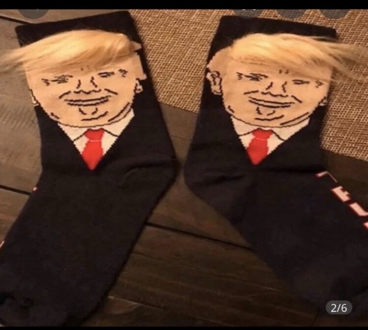 Other New Donald Trump Socks Hair Gag Gift Size ONE SIZE - 2 Thumbnail