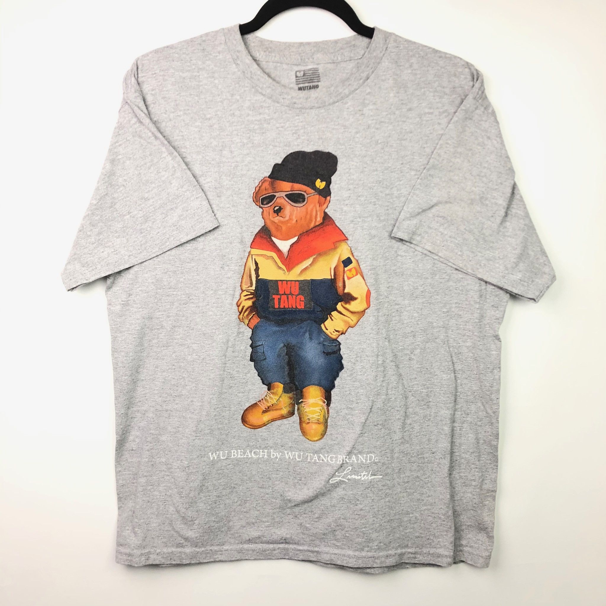 Wu-Tang Clan Wu Beach by Wu Tang Brand Polo Bear T Shirt Sz L Snow 