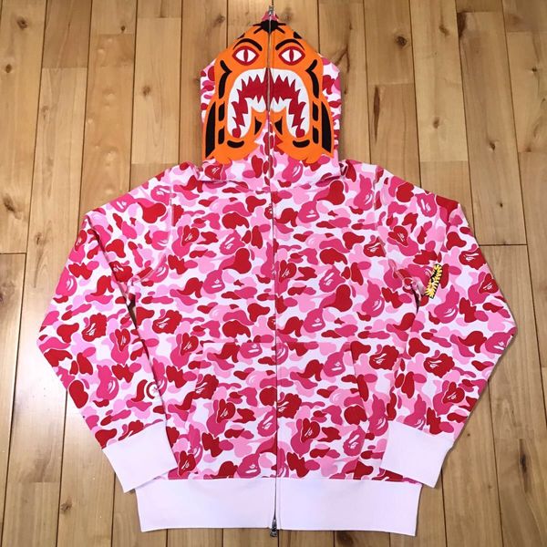 Bape 2020 BAPE ABC camo pink tiger full zip hoodie Grailed