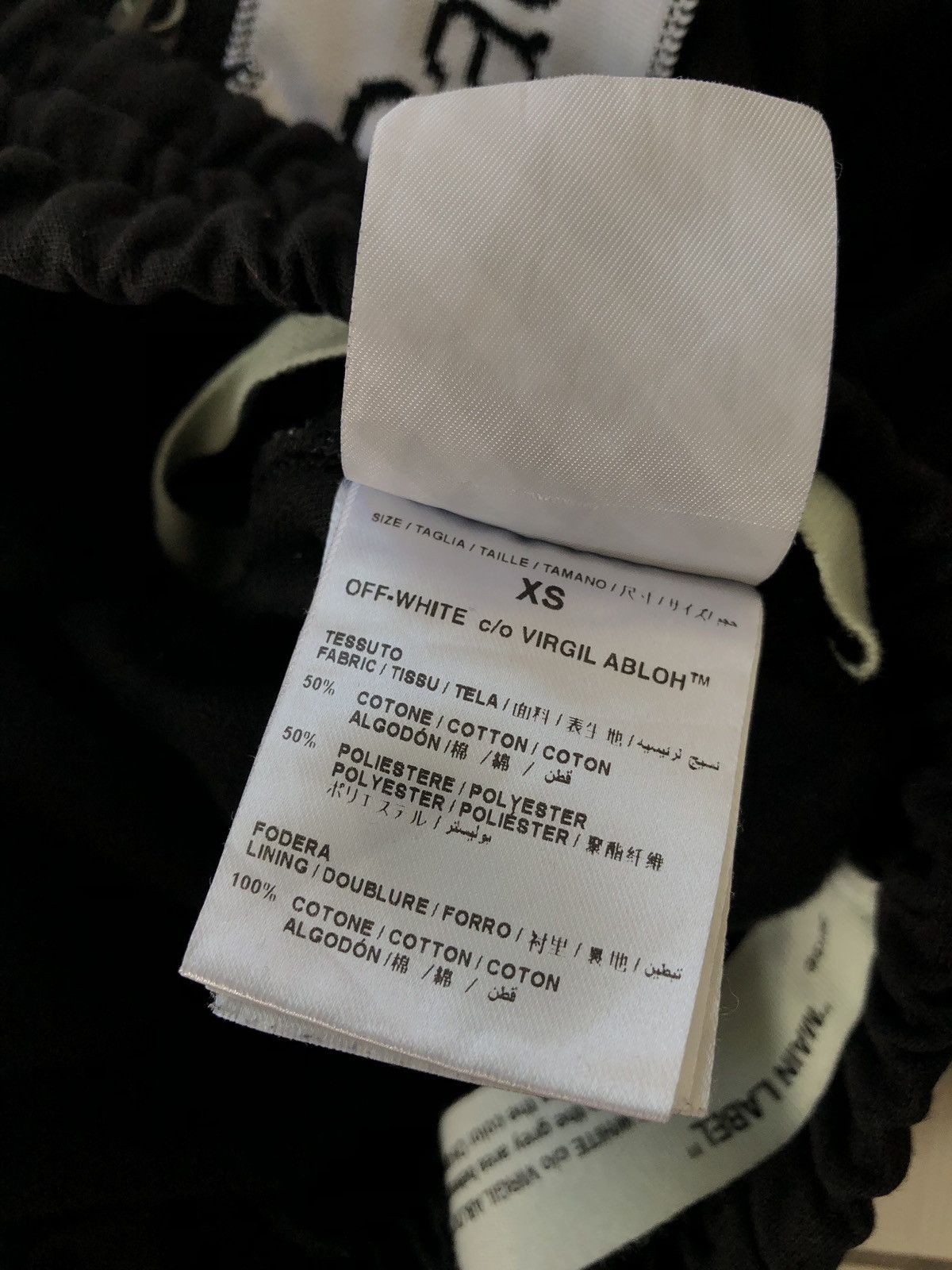 Off-White RARE CAUTION DO NOT ENTER Black Side Jogger Sweatpants Size US 30 / EU 46 - 10 Thumbnail