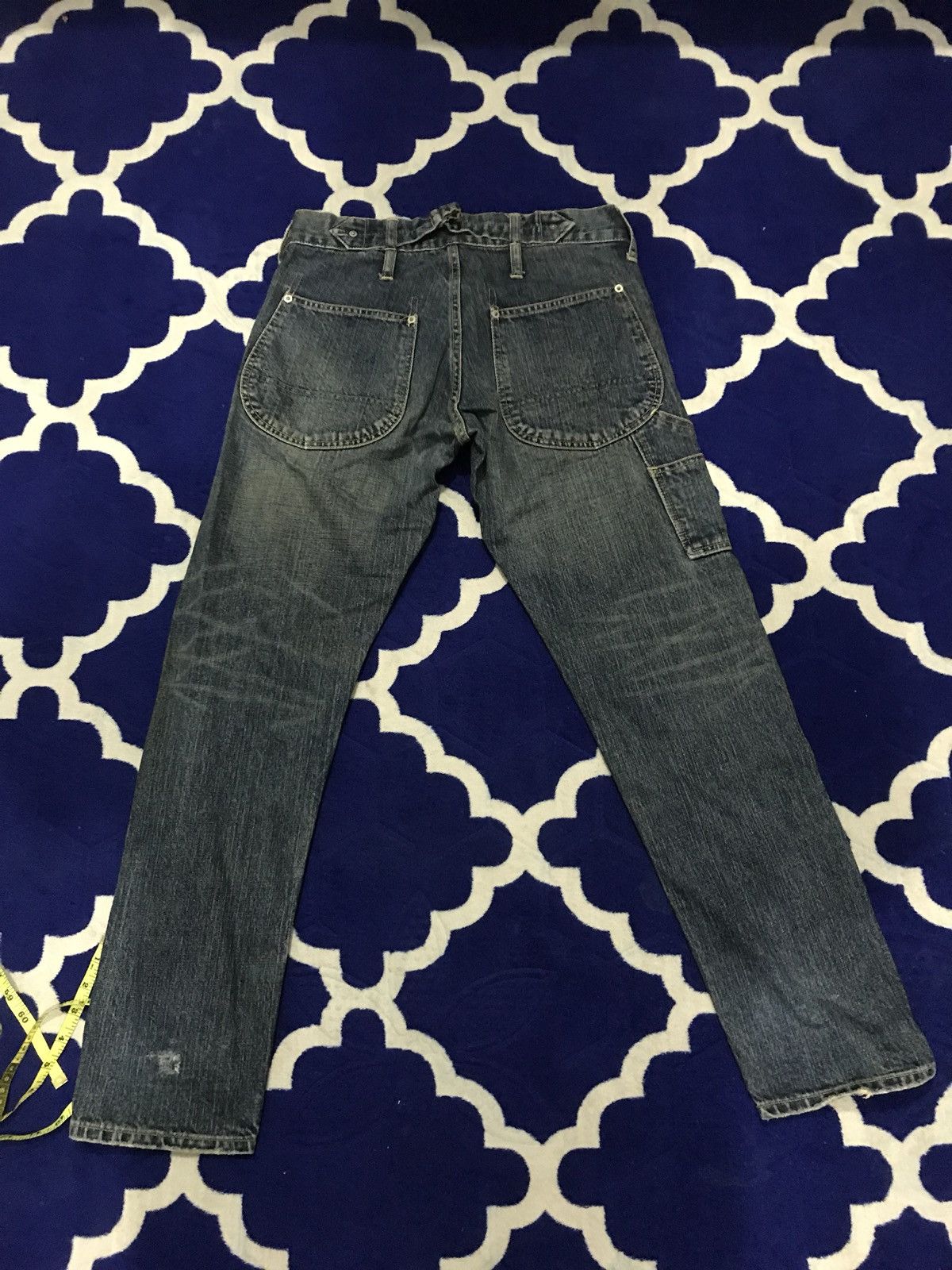 Casual Distressed Contrast Mid Waist Denim Jeans main image 0