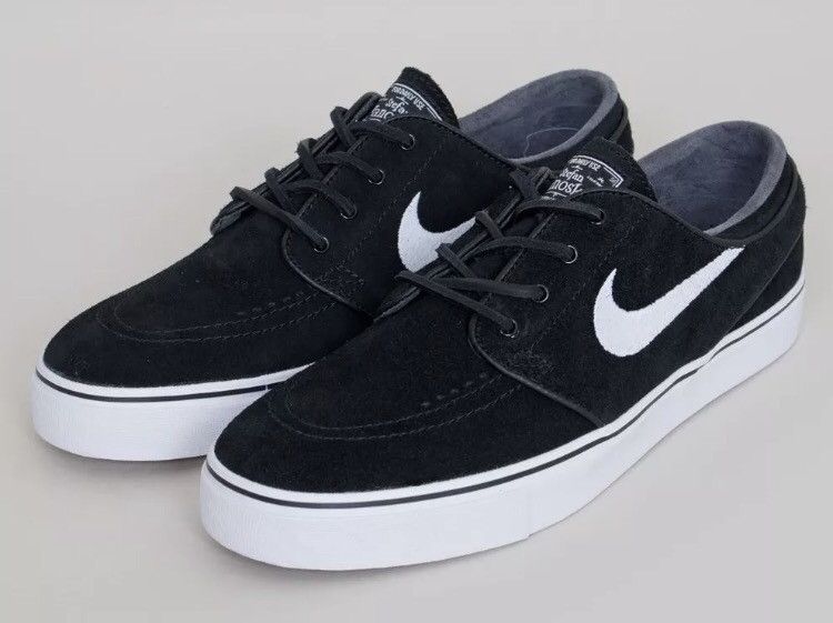 Nike SB Zoom Stefan Janoski OG Black Suede Leather Laces Grailed