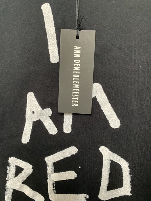 Ann demeulemeester i am red with love tee grailed