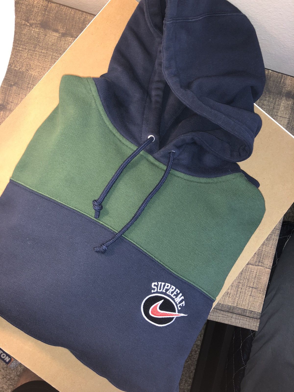 Nike × Supreme Nike Supreme Stripe Hoodie | Grailed 