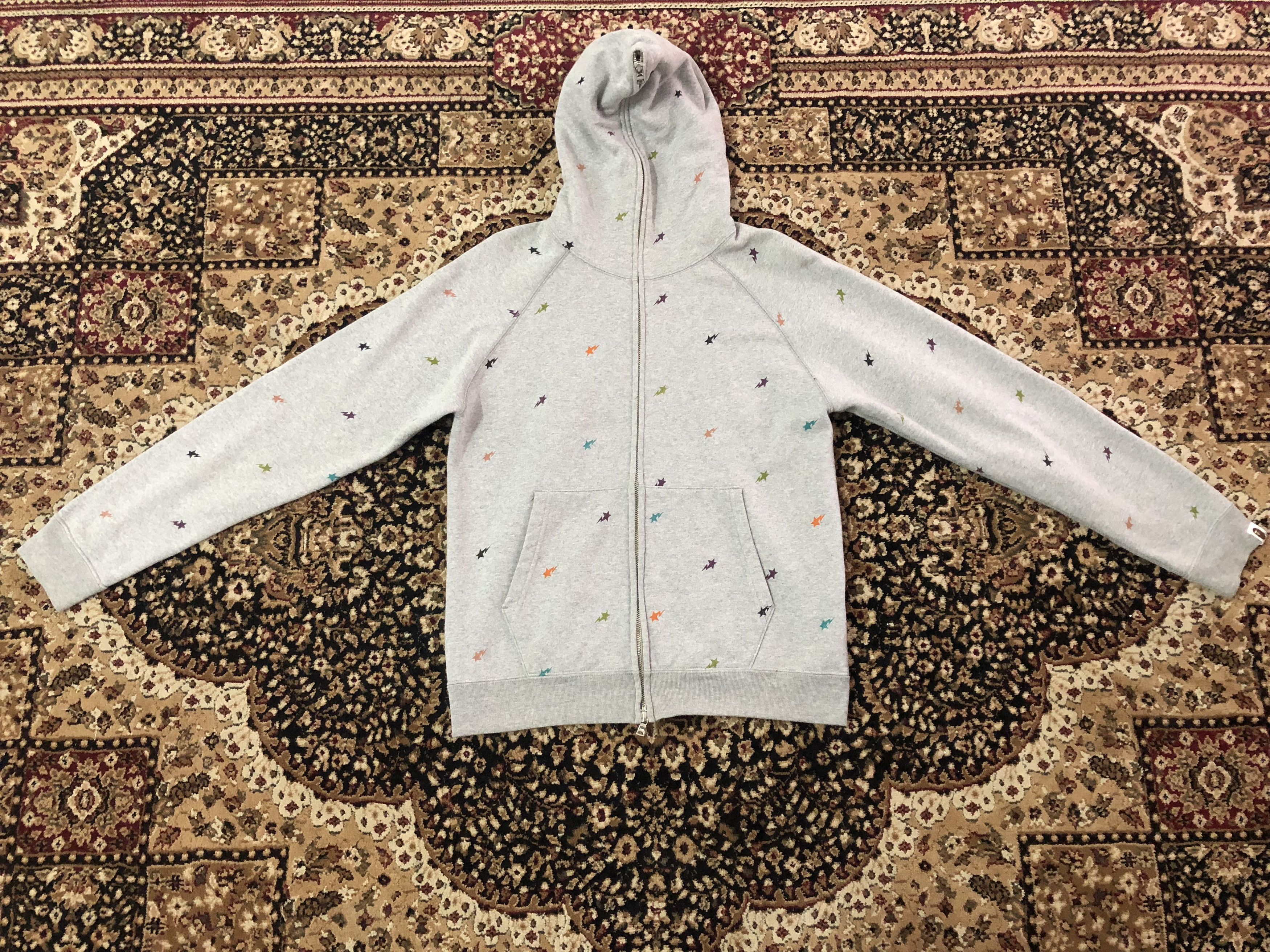 Bape × Nigo Bathing Ape Atomic Bape Star Logo Zip Up Hoodie