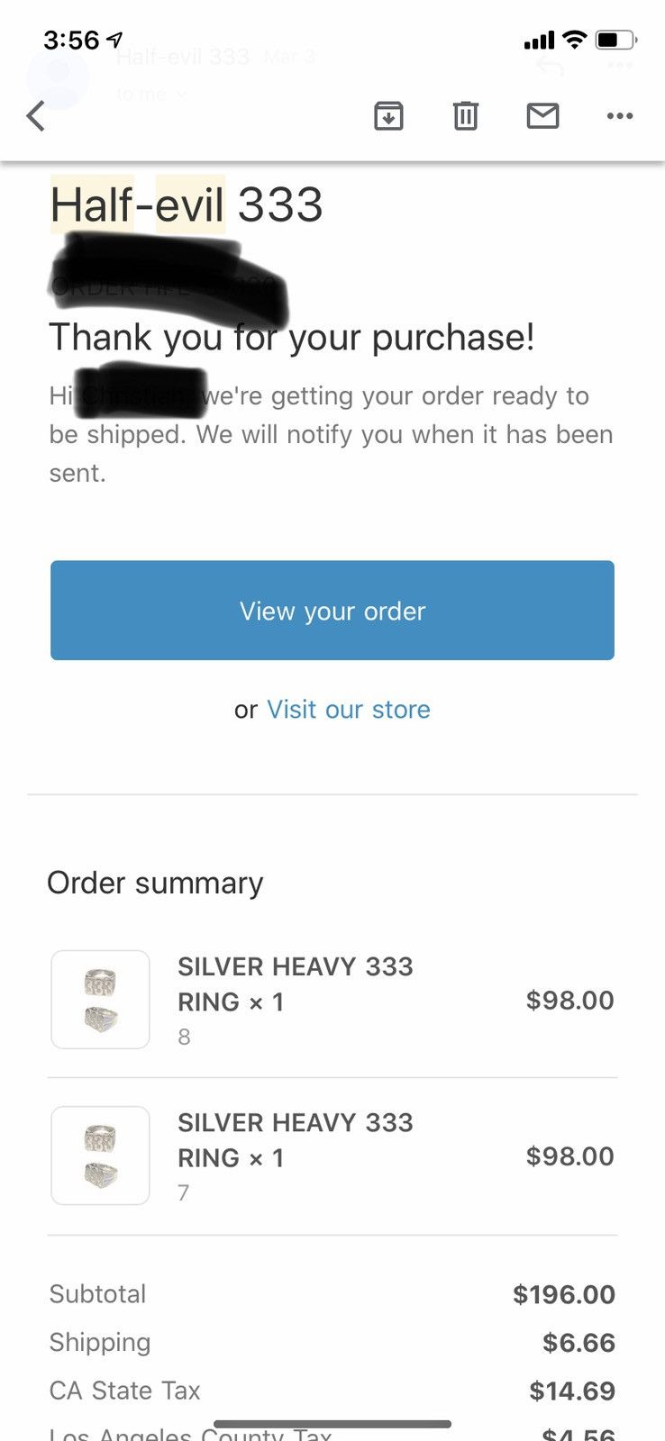 Half Evil Half evil 333 ring | Grailed