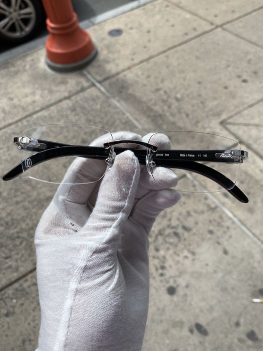 authentic cartier buffalo horn glasses