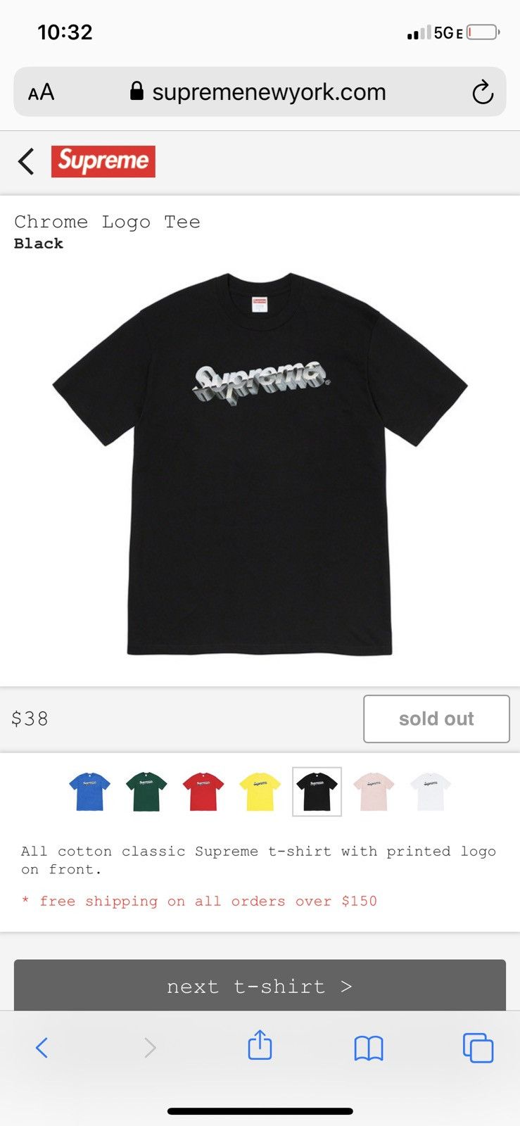 Supreme Chrome Logo Tee | Grailed