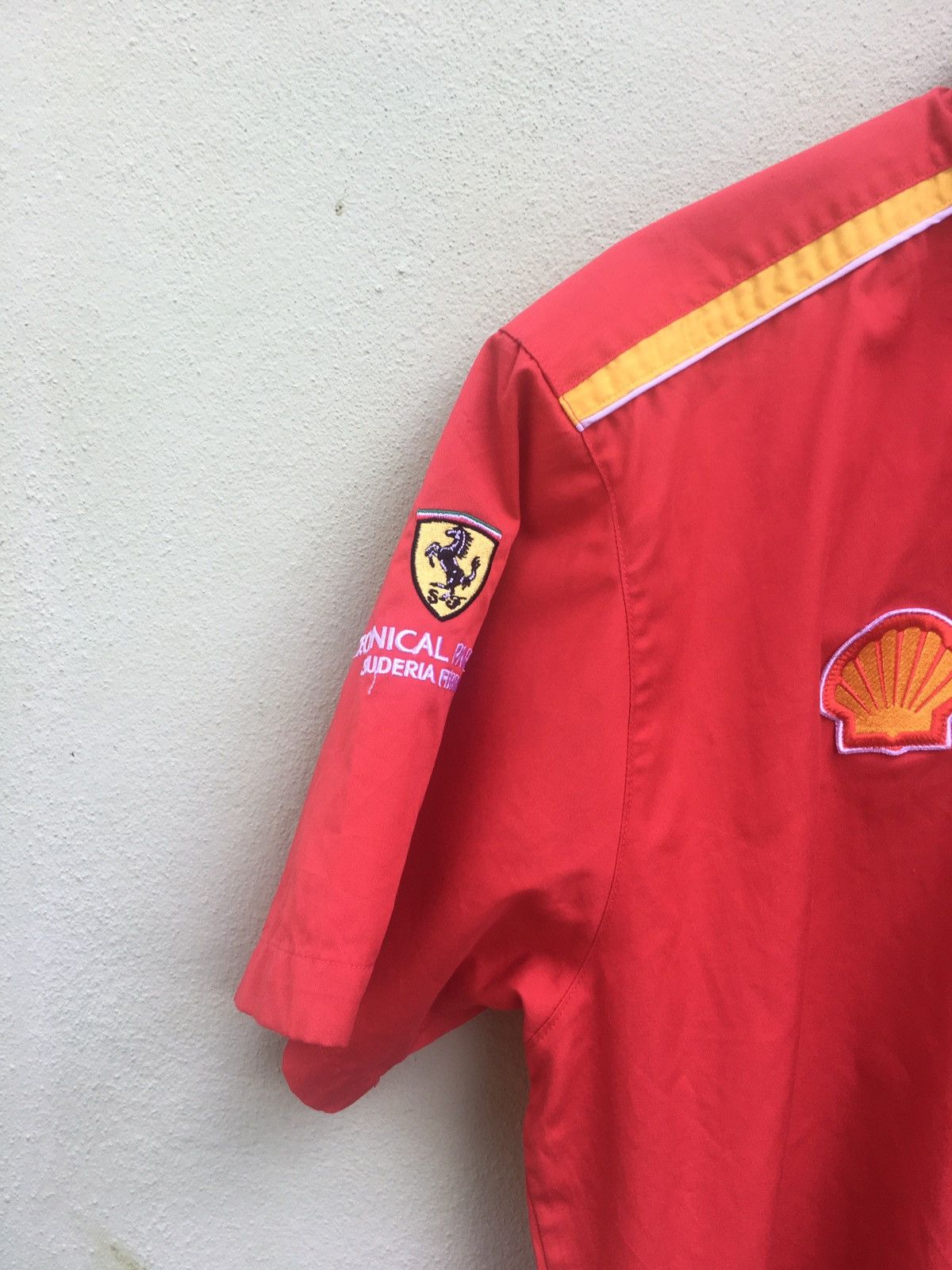 Vintage Vintage Shell Ferrari Button Down Embroided Shirt Size US M / EU 48-50 / 2 - 6 Thumbnail