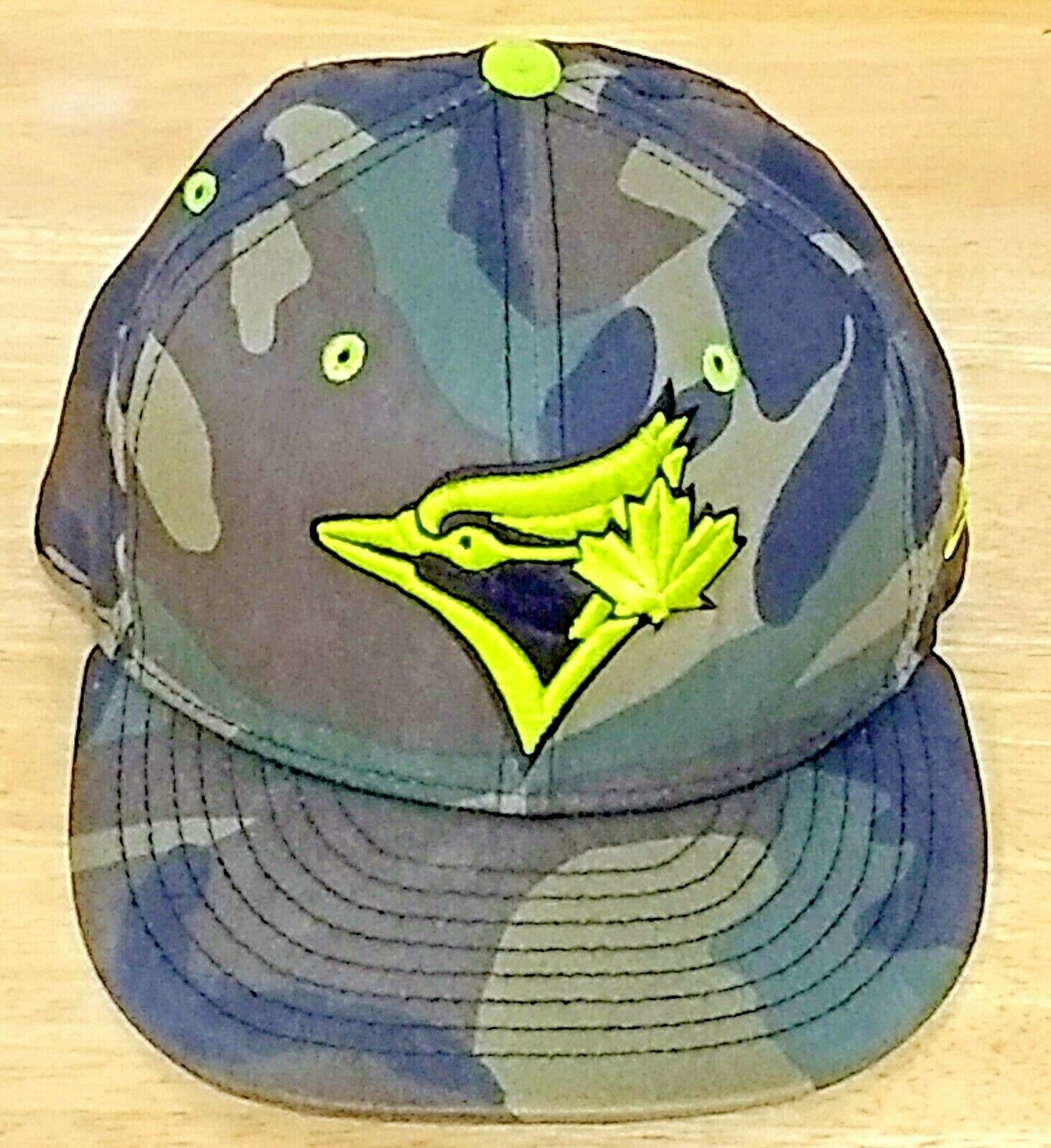 New Era Toronto Blue Jays Woodland Camo Lime 59Fifty Hat Cap Size 7 Grailed