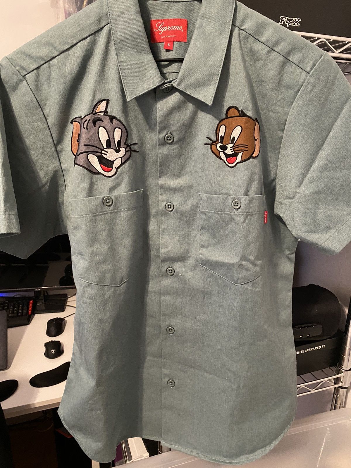 Supreme tom and jerry shirt on sale