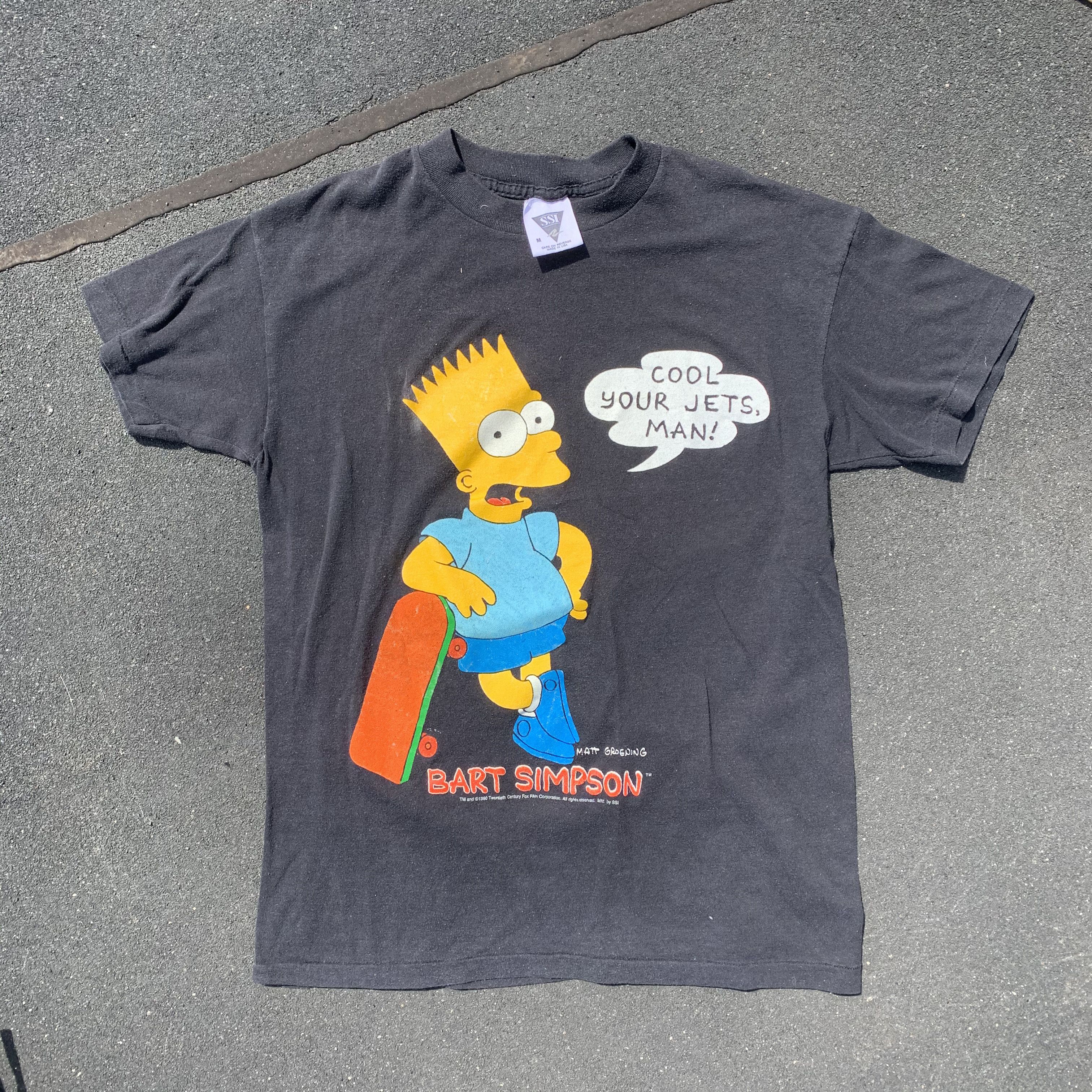 Vintage Vintage 1994 Bart Simpson the Simpsons cool your jets man | Grailed