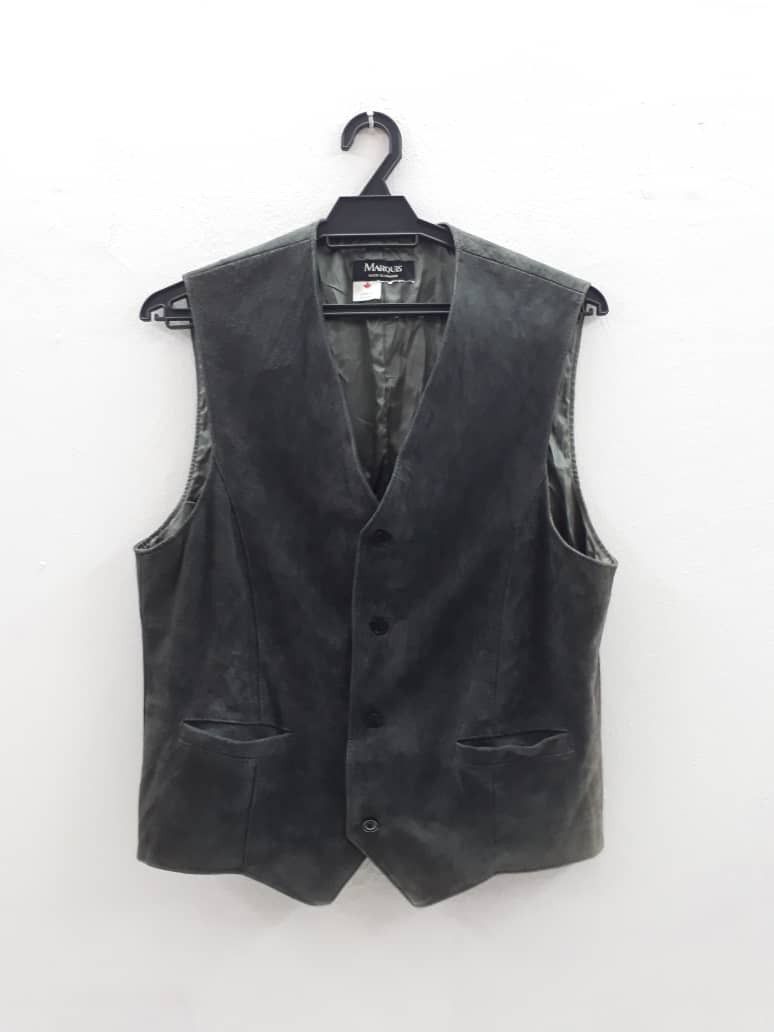 Leather Leather Vest MARAUIS Made In Canada Size US S / EU 44-46 / 1 - 1 Thumbnail