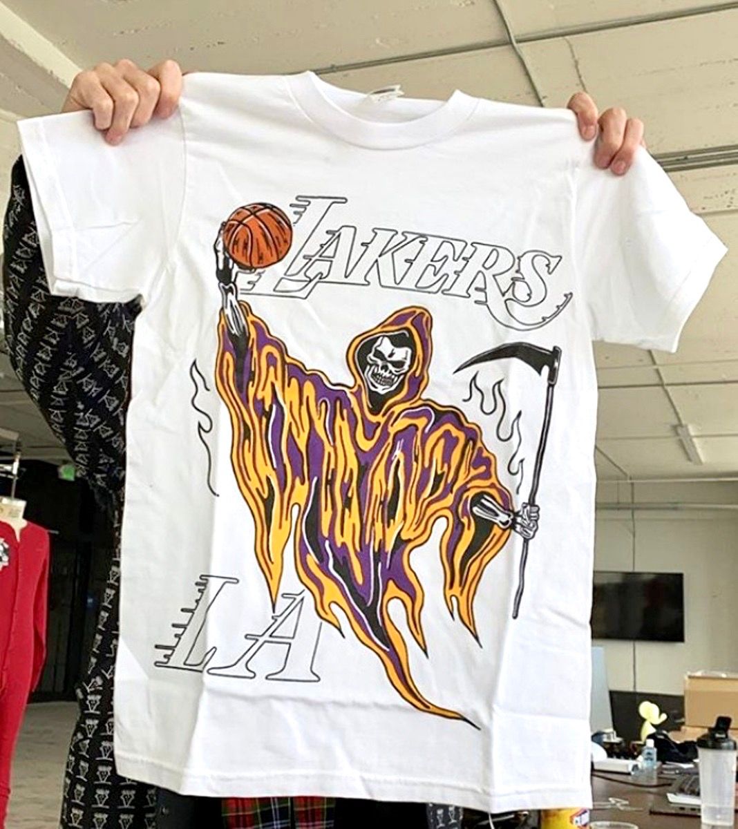 Warren Lotas X Lakers Reaper Shirt10963 - Tシャツ/カットソー(半袖 ...