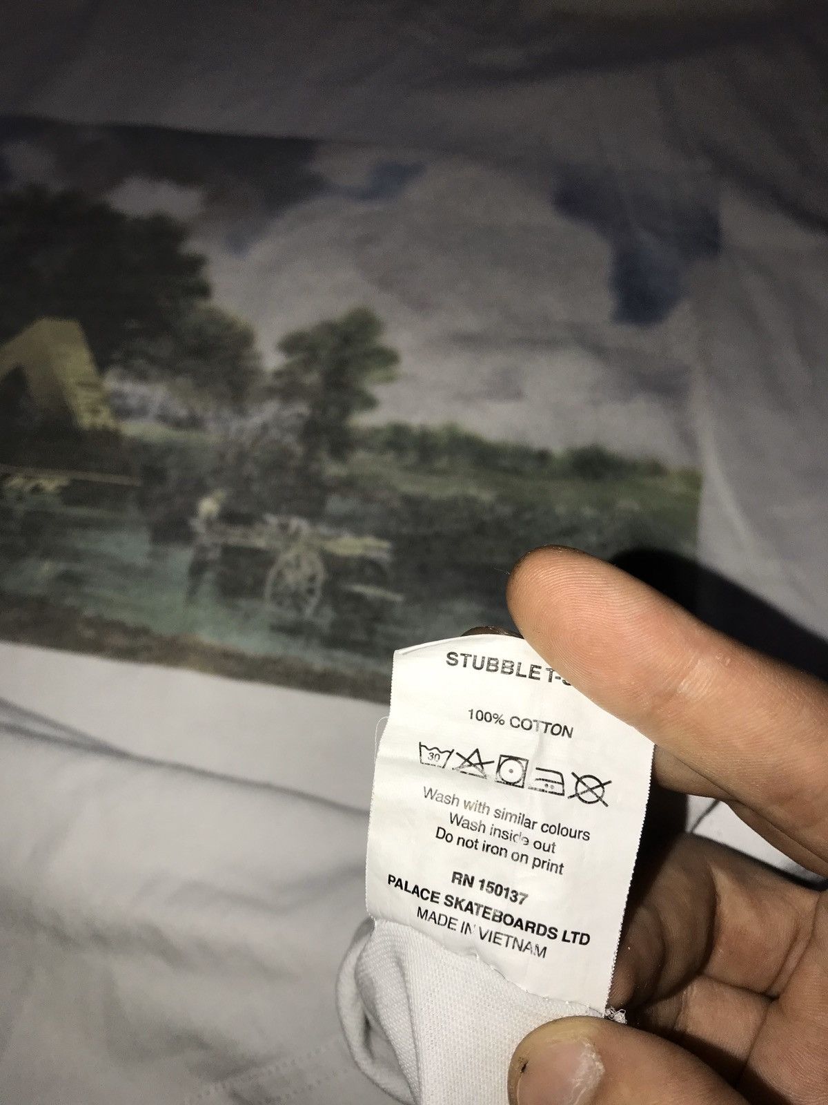 Palace White Palace Stubble T-Shirt Size US L / EU 52-54 / 3 - 6 Thumbnail