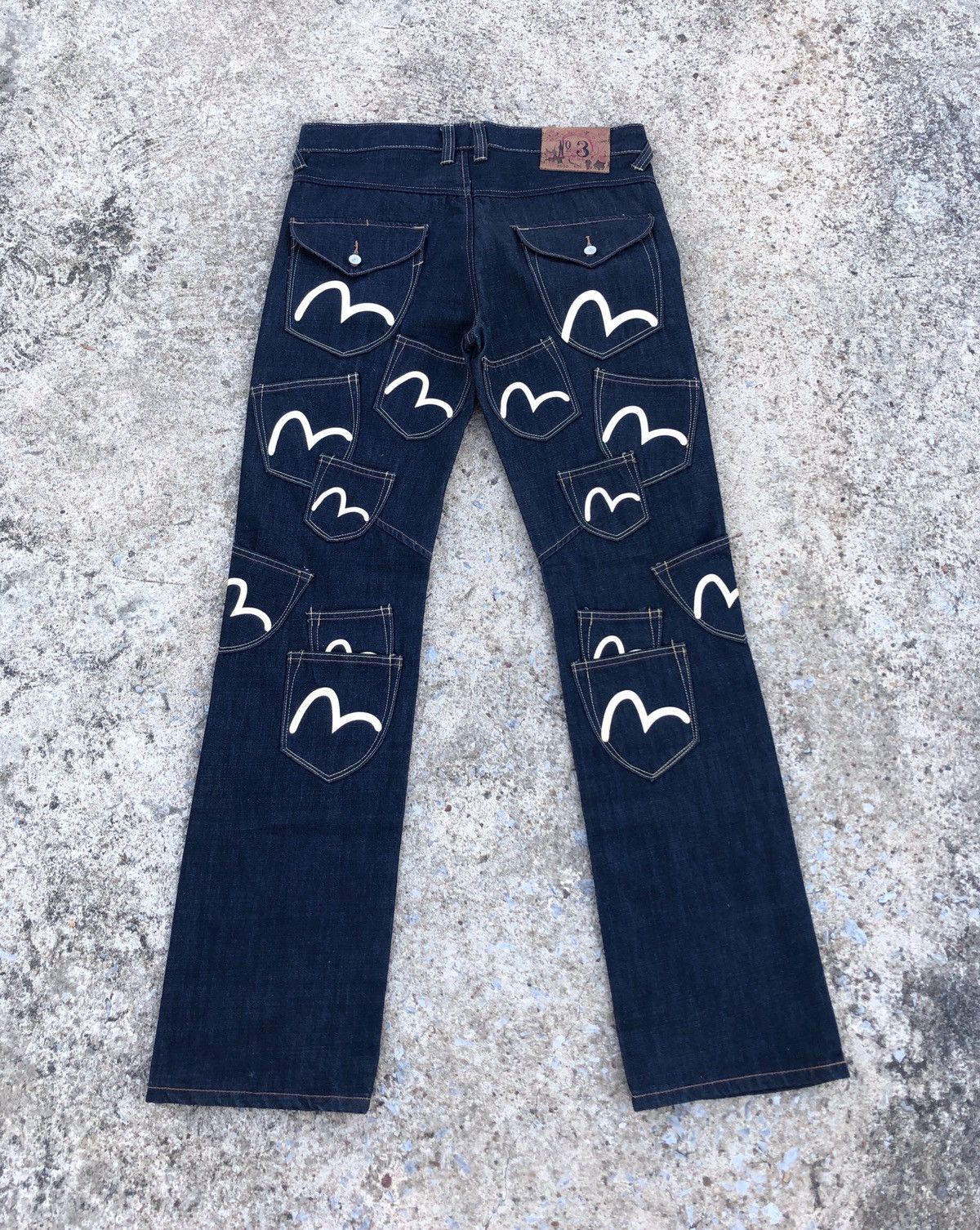 image of Evisu Multipocket Denim Lot 200 in Raw Demin, Men's (Size 32)