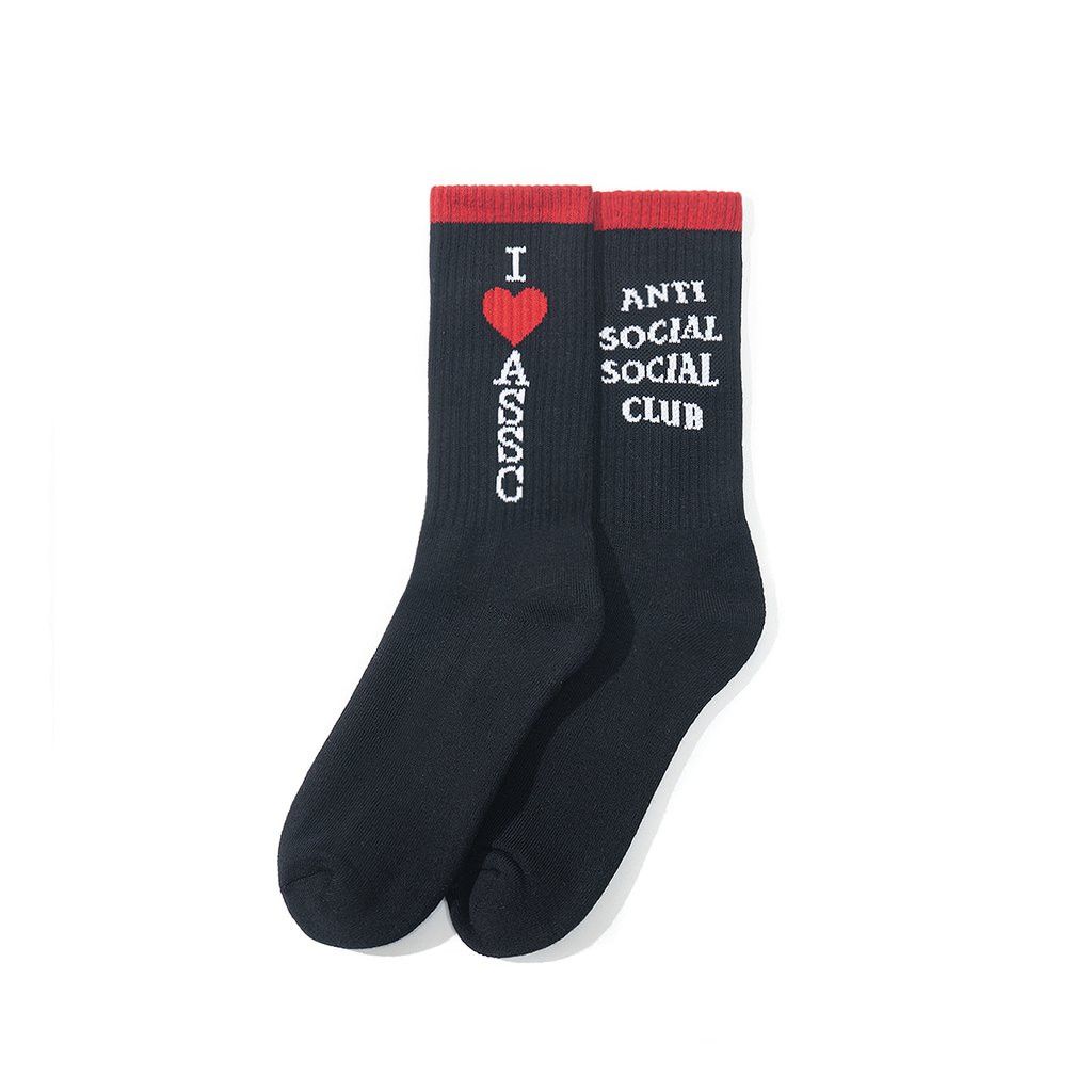 Anti Social Social Club DS White ASSC Tourism Black Socks FTP FOG CDG Bape KITH KAWS Size ONE SIZE - 4 Thumbnail