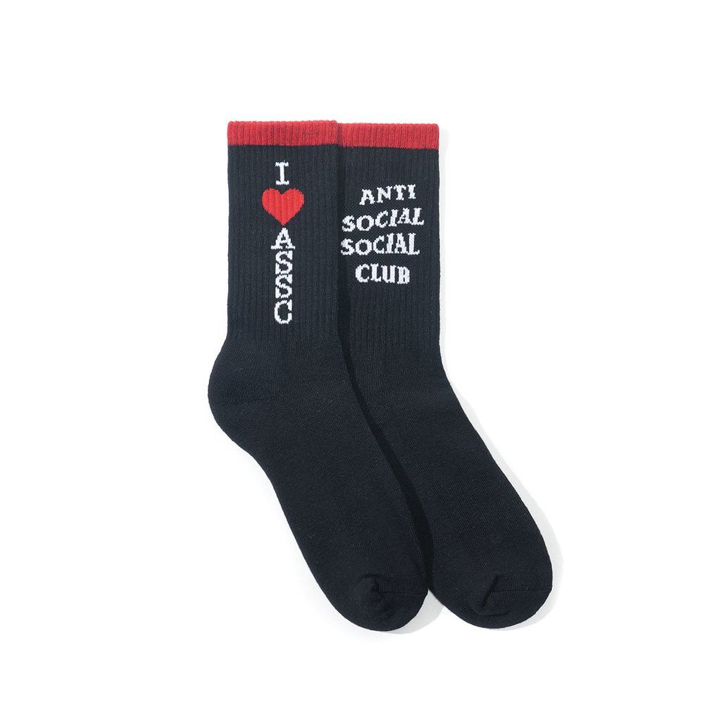 Anti Social Social Club DS White ASSC Tourism Black Socks FTP FOG CDG Bape KITH KAWS Size ONE SIZE - 2 Thumbnail