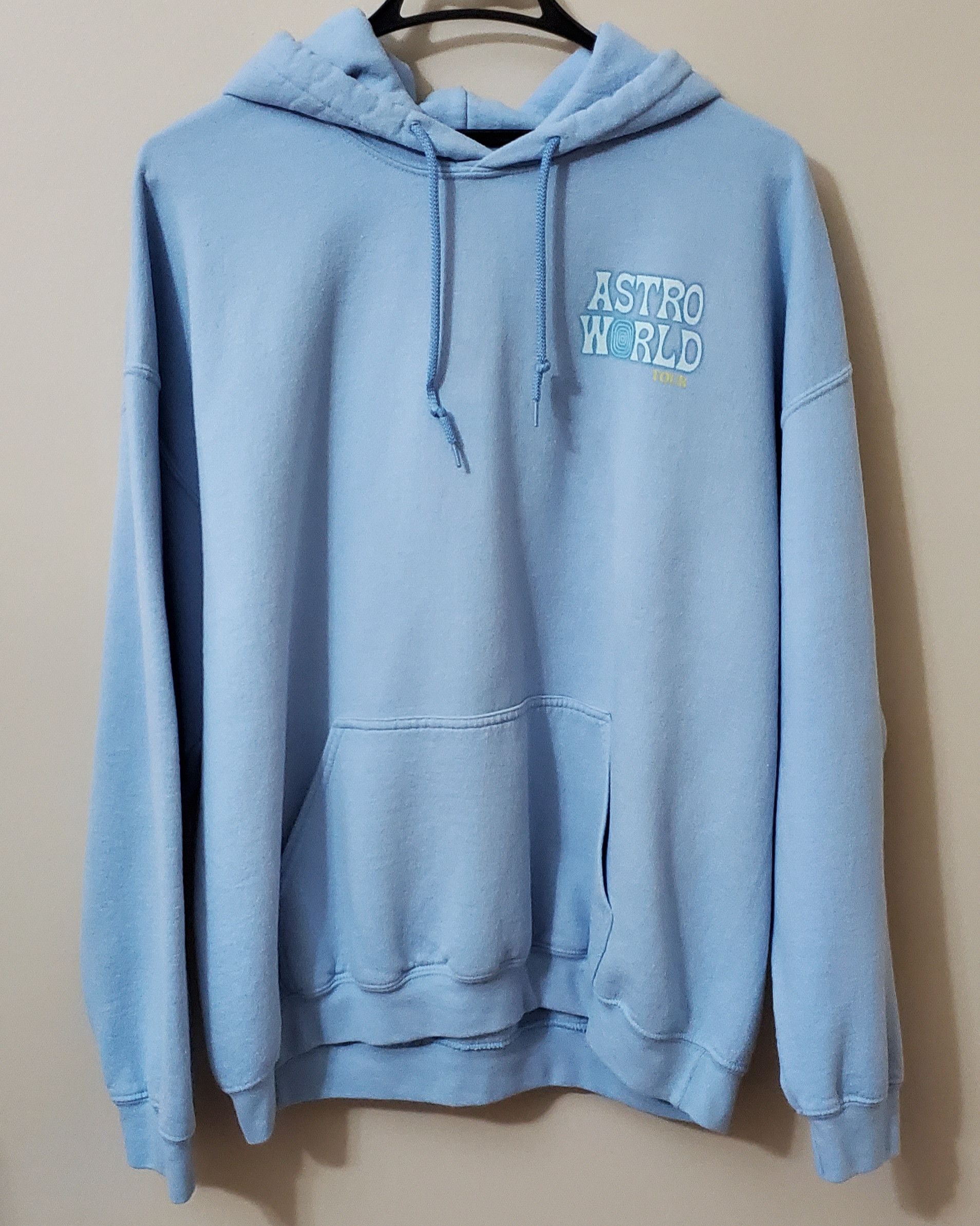 Travis Scott Limited Baby Blue Astroworld Hoodie Grailed