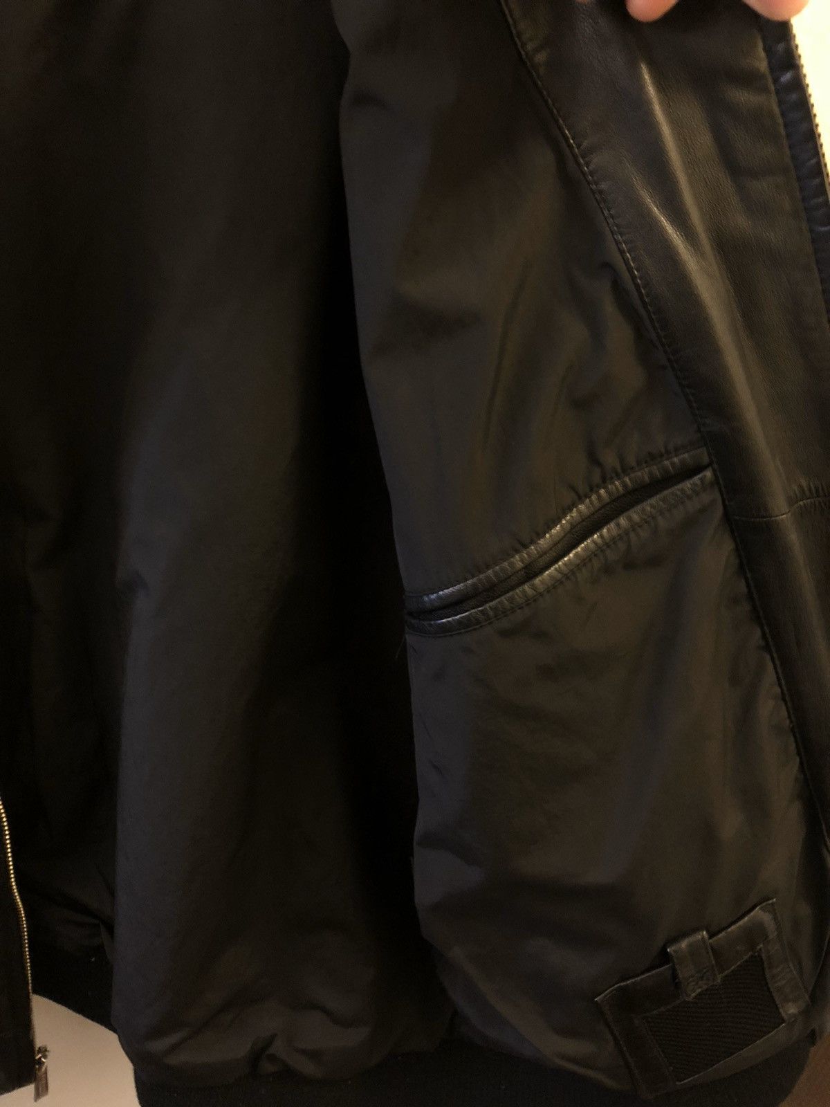 Kenneth Cole Large Waxy Goat Leather Jacket Size US L / EU 52-54 / 3 - 6 Thumbnail