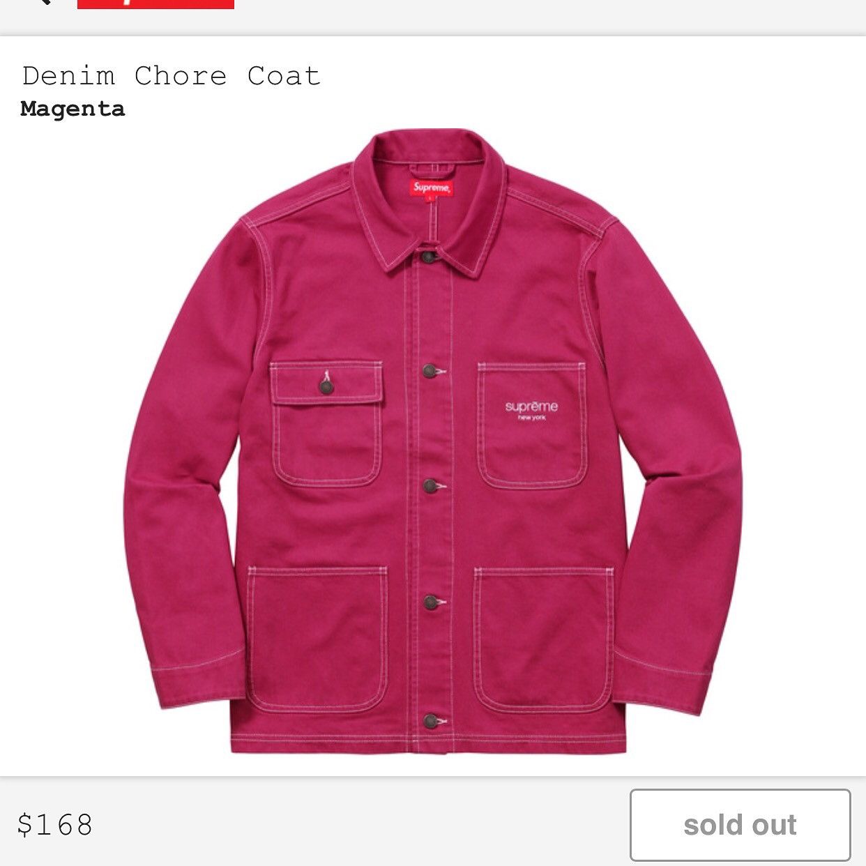 Supreme Denim Chore Coat XL 【公式通販】