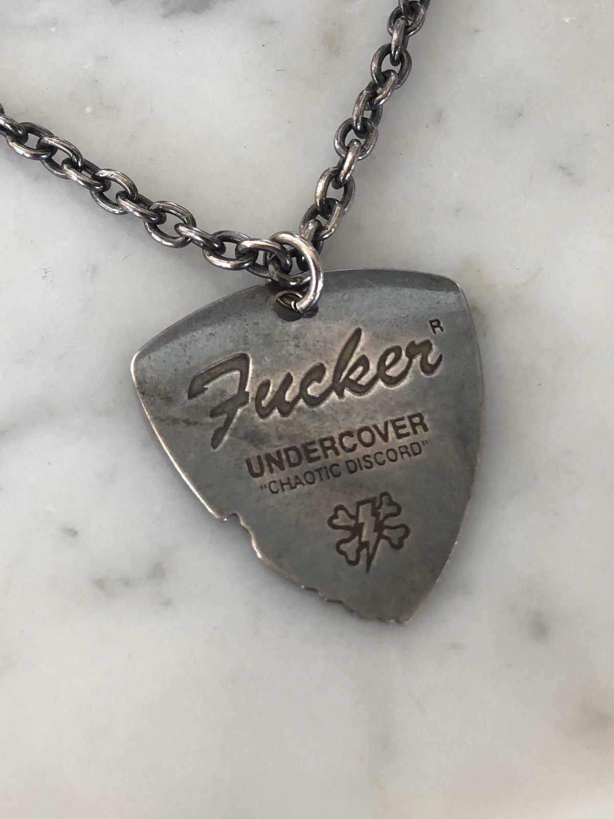 Undercover Fucker Guitar Pick Necklace Chaotic Discord | Grailed