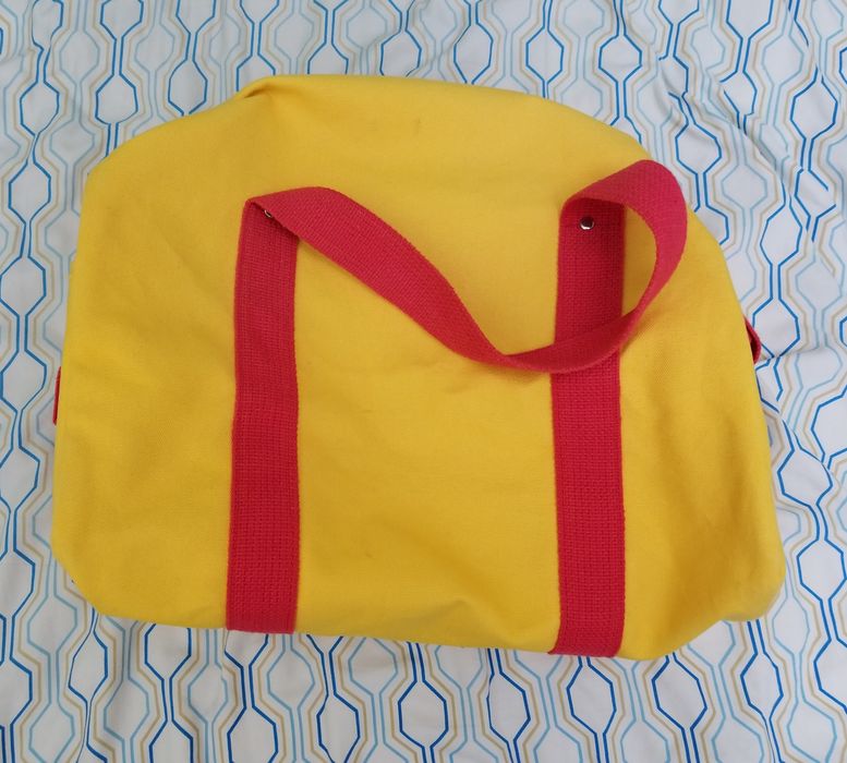Vintage Vintage 70s Bacardi Rum Duffel Bag Yellow Red Duffle Grailed