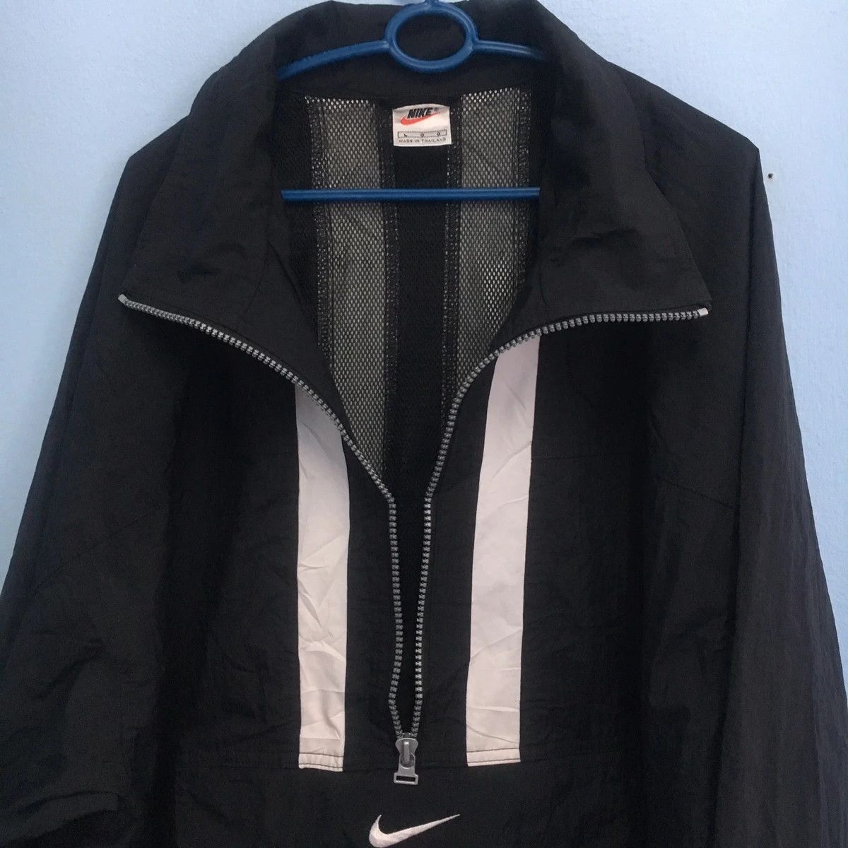 Nike × Vintage Vintage 90s Nike half zipper light jacket small logo Size US XL / EU 56 / 4 - 10 Thumbnail