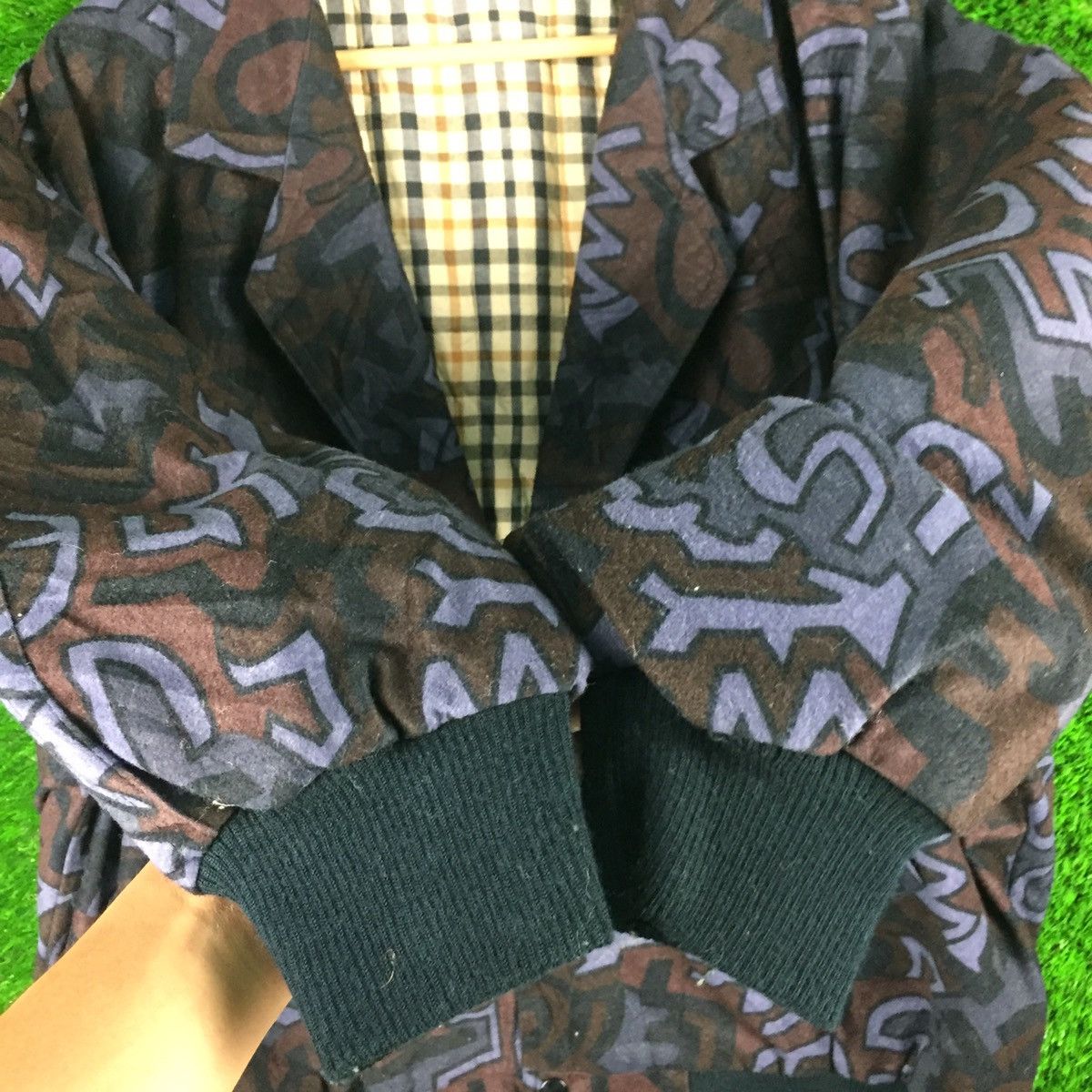 Japanese Brand Vintage Fullprint Wool Jacket Nice Design Size US XXL / EU 58 / 5 - 6 Thumbnail