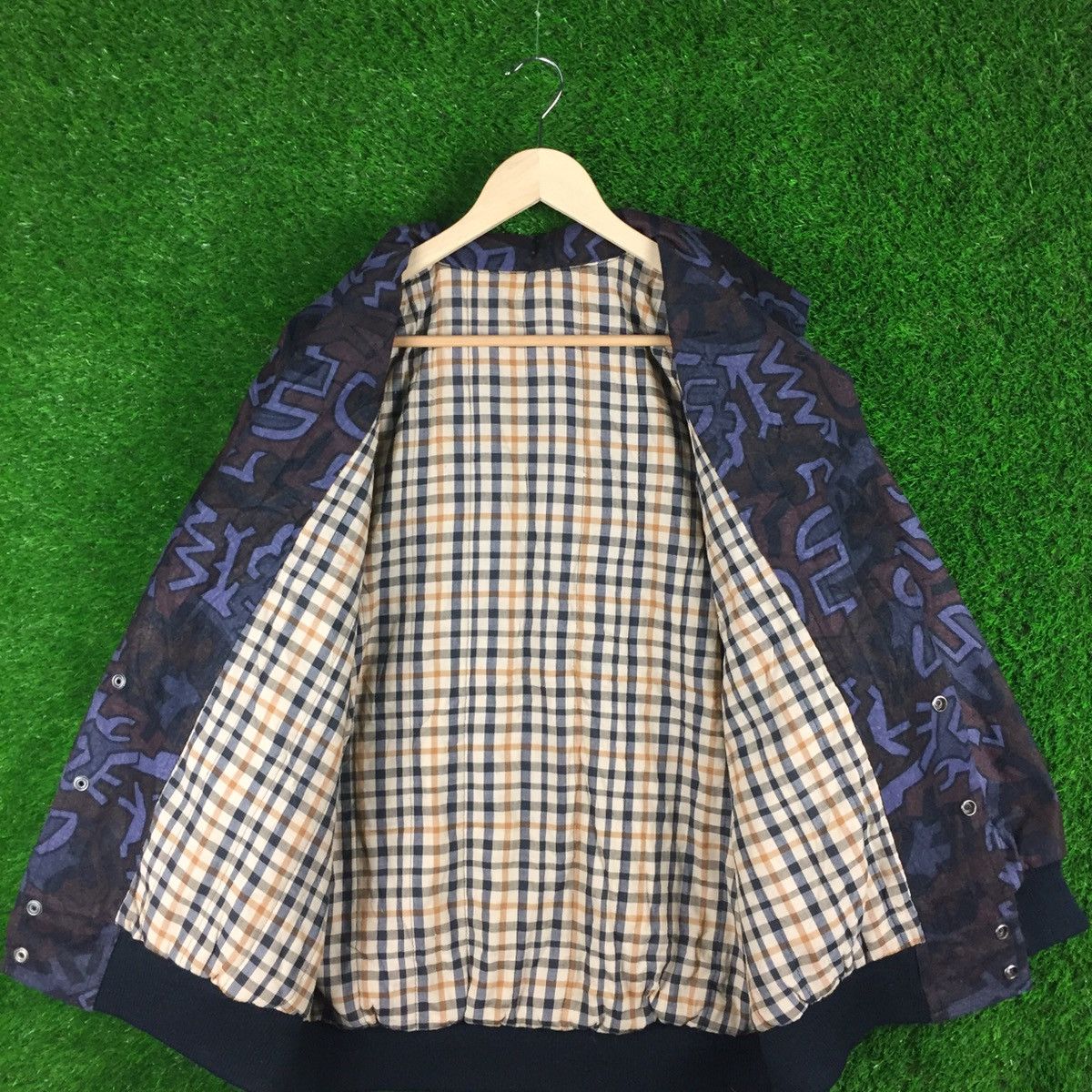 Japanese Brand Vintage Fullprint Wool Jacket Nice Design Size US XXL / EU 58 / 5 - 3 Thumbnail
