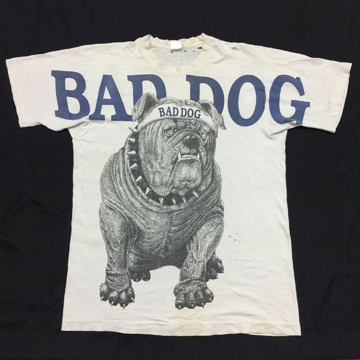 Vintage Vintage 90s Bad Dog Pitbull Animal single stitch tshirt Grailed