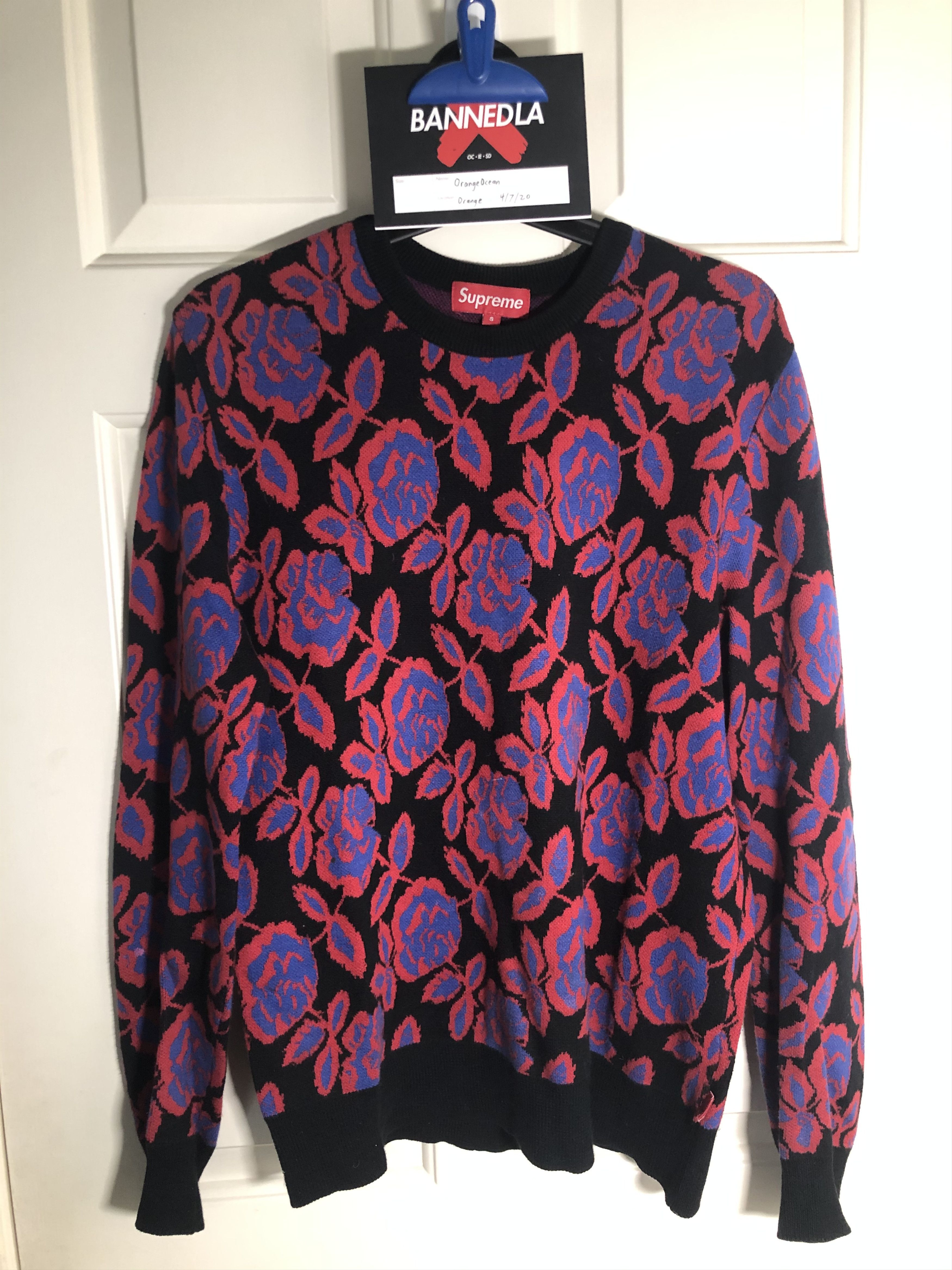 Supreme Supreme FW12 Roses Sweater | Grailed