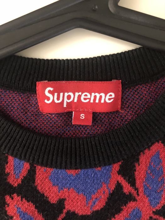 Supreme roses clearance sweater