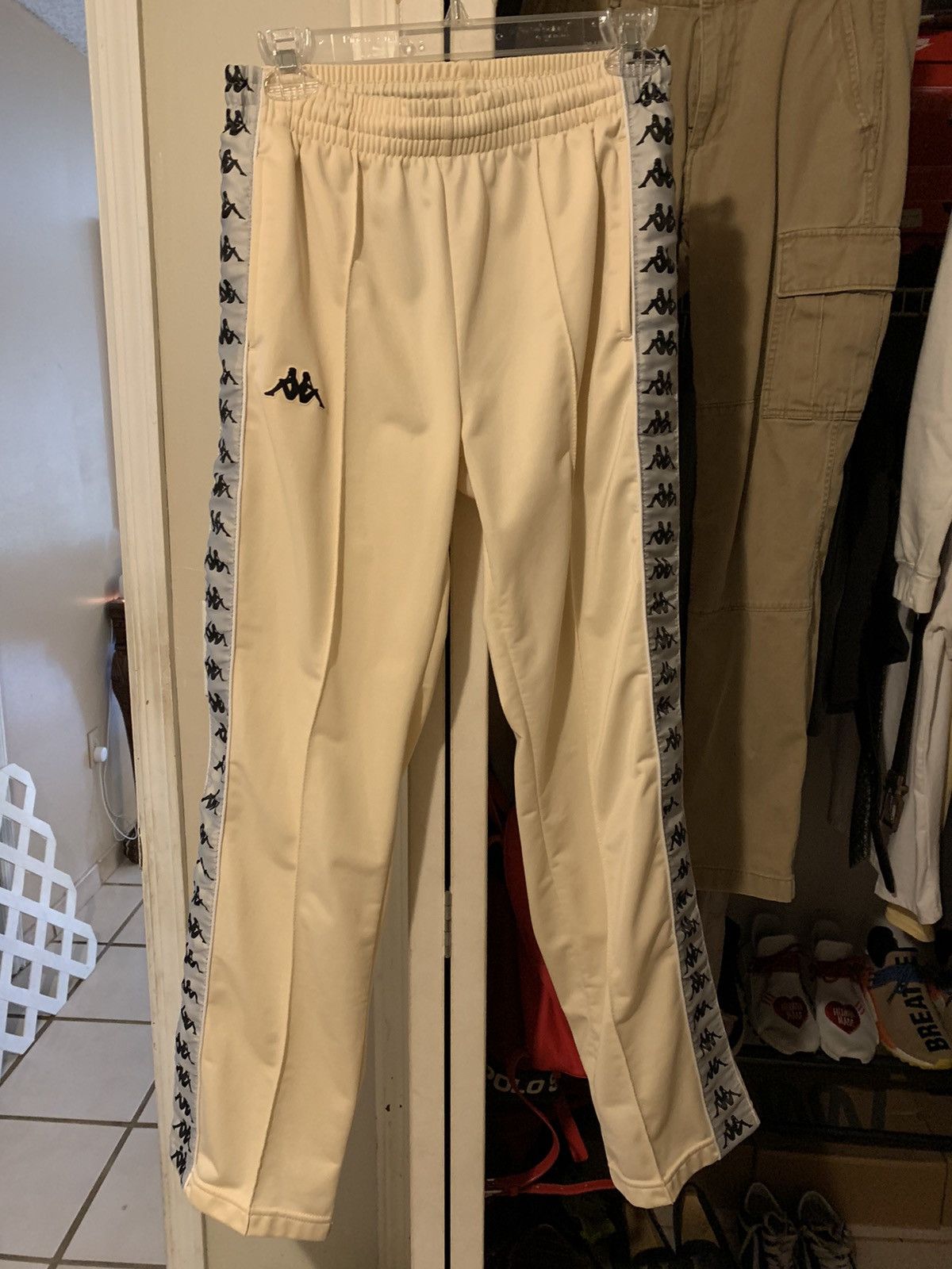 Kappa Kappa Cream loose fit sweatpants Grailed