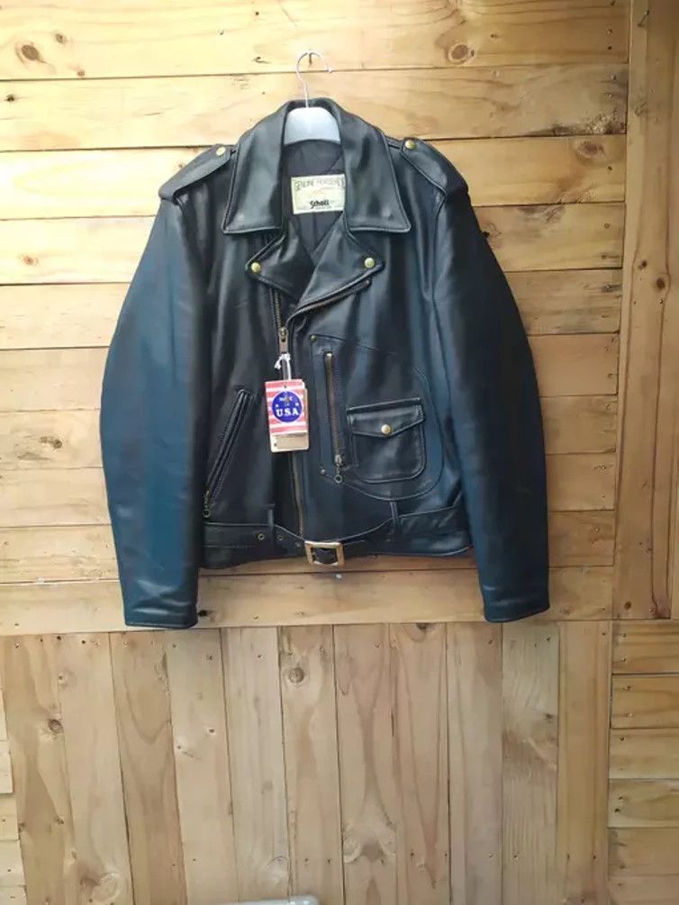 Leather Jacket × Made In Usa × Schott SCHOTT NYC 611H GENUINE 