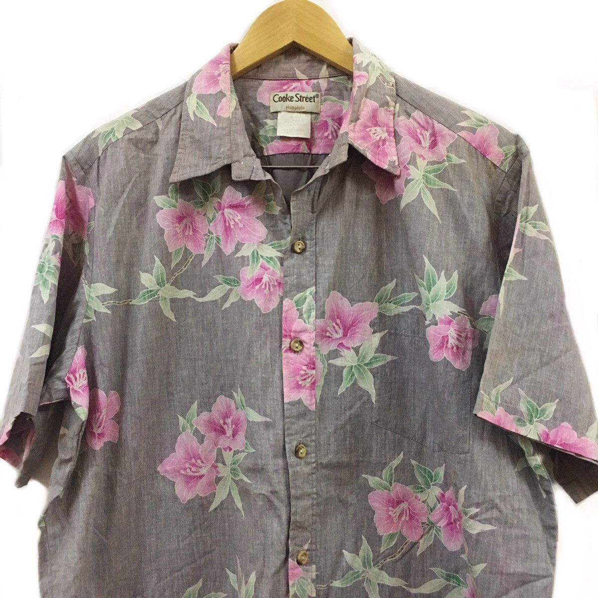 Vintage Vtg Cooke Street Floral Hawaiian Shirt Size US XL / EU 56 / 4 - 2 Thumbnail