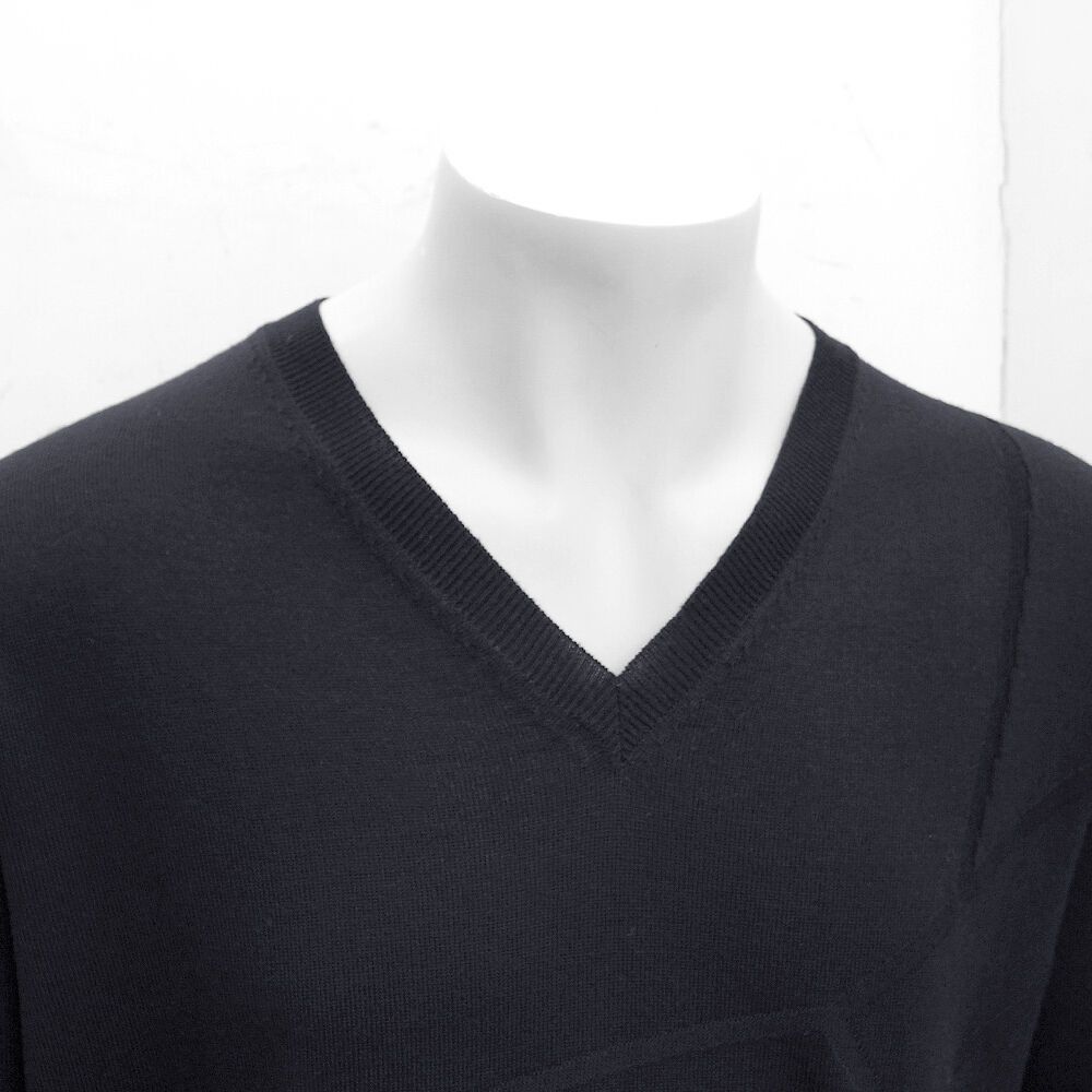 Dior Homme Wool Stitch Pattern V Neck Knitwear