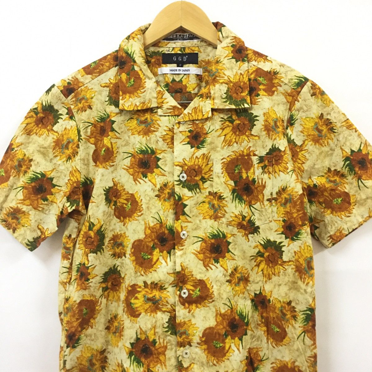 Japanese Brand Robert Kaufman x GGD Japan Van Gogh Sunflower Motif Shirt Size US S / EU 44-46 / 1 - 2 Thumbnail