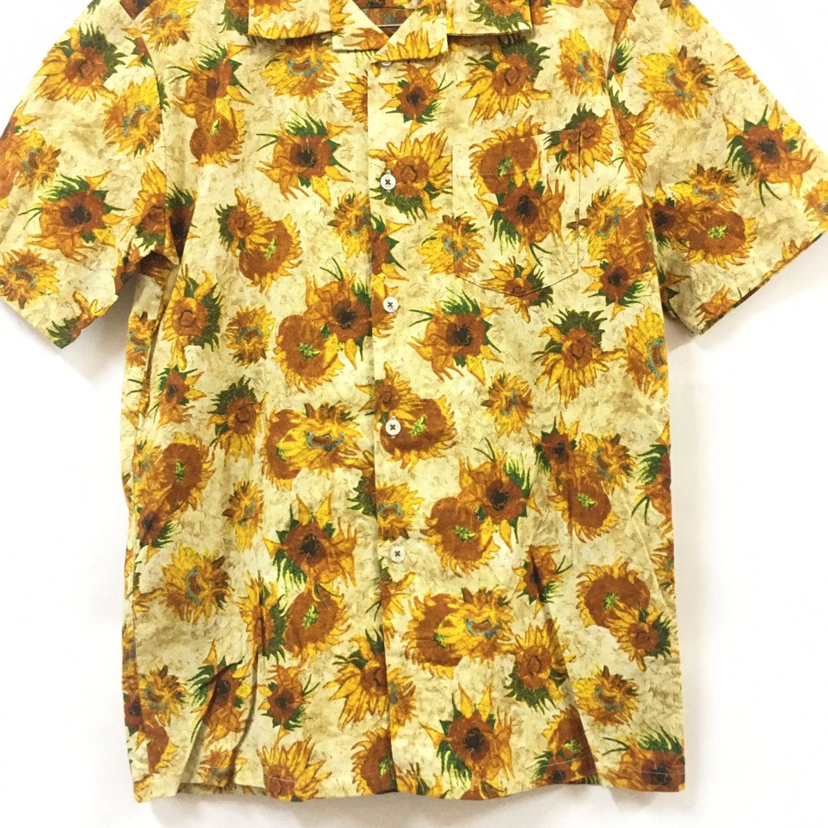 Japanese Brand Robert Kaufman x GGD Japan Van Gogh Sunflower Motif Shirt Size US S / EU 44-46 / 1 - 3 Thumbnail