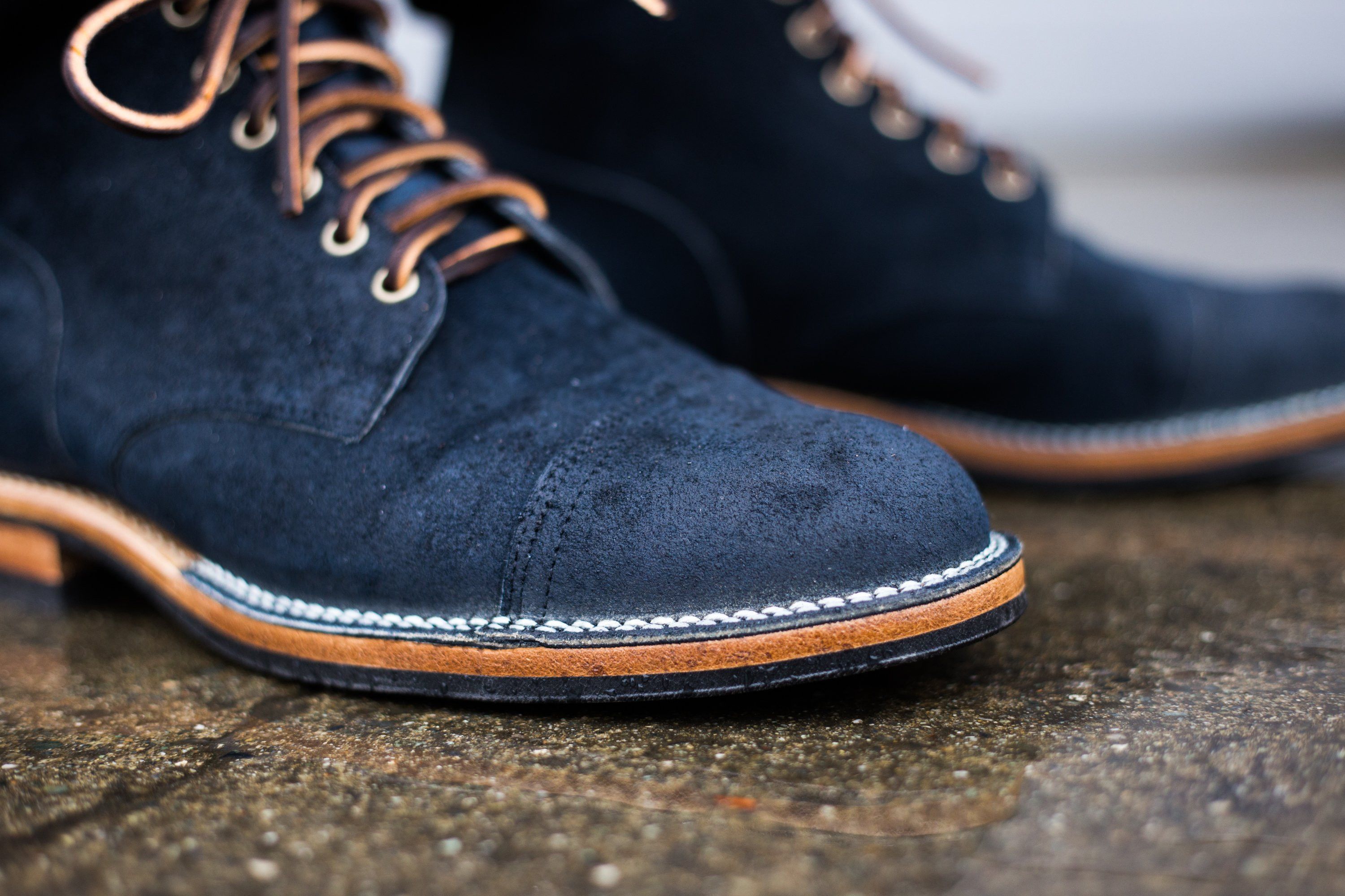 Service Boot - 1035 C.F. Stead Anthracite Waxed Roughout