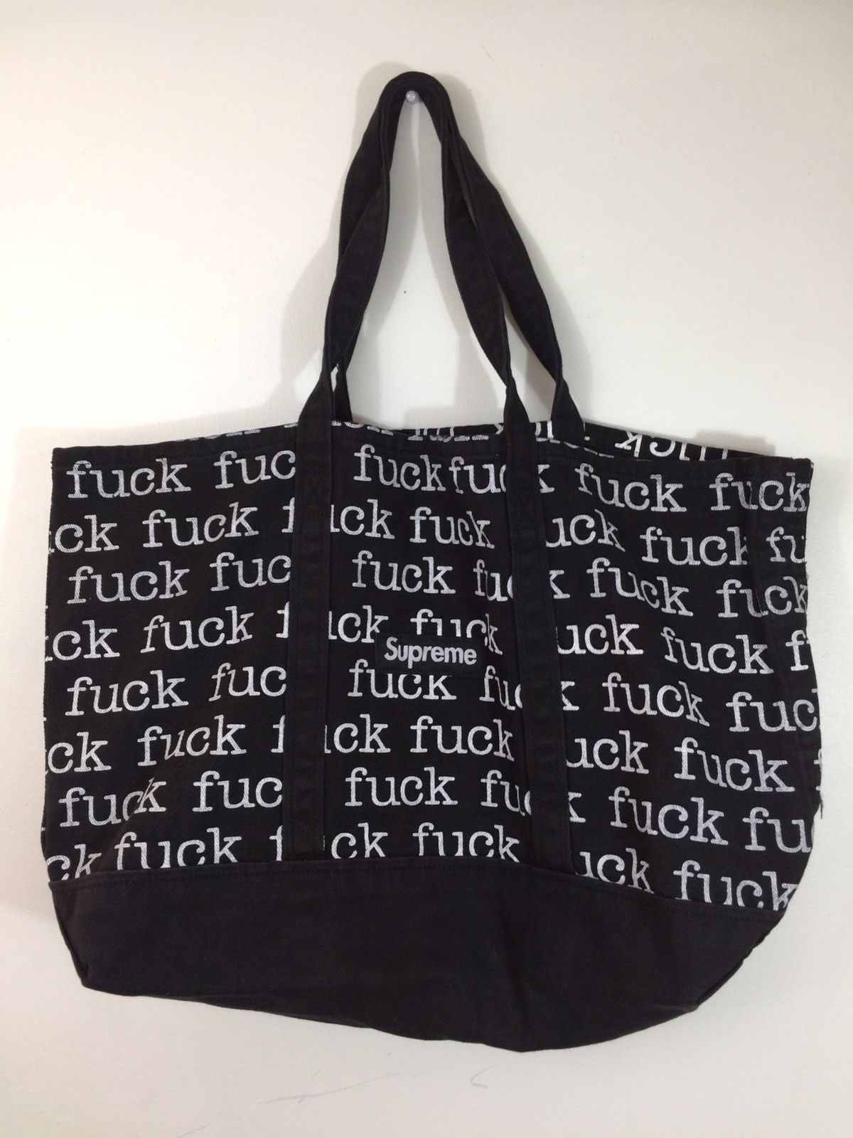 Supreme 'Fuck' Denim Tote Bag | Grailed