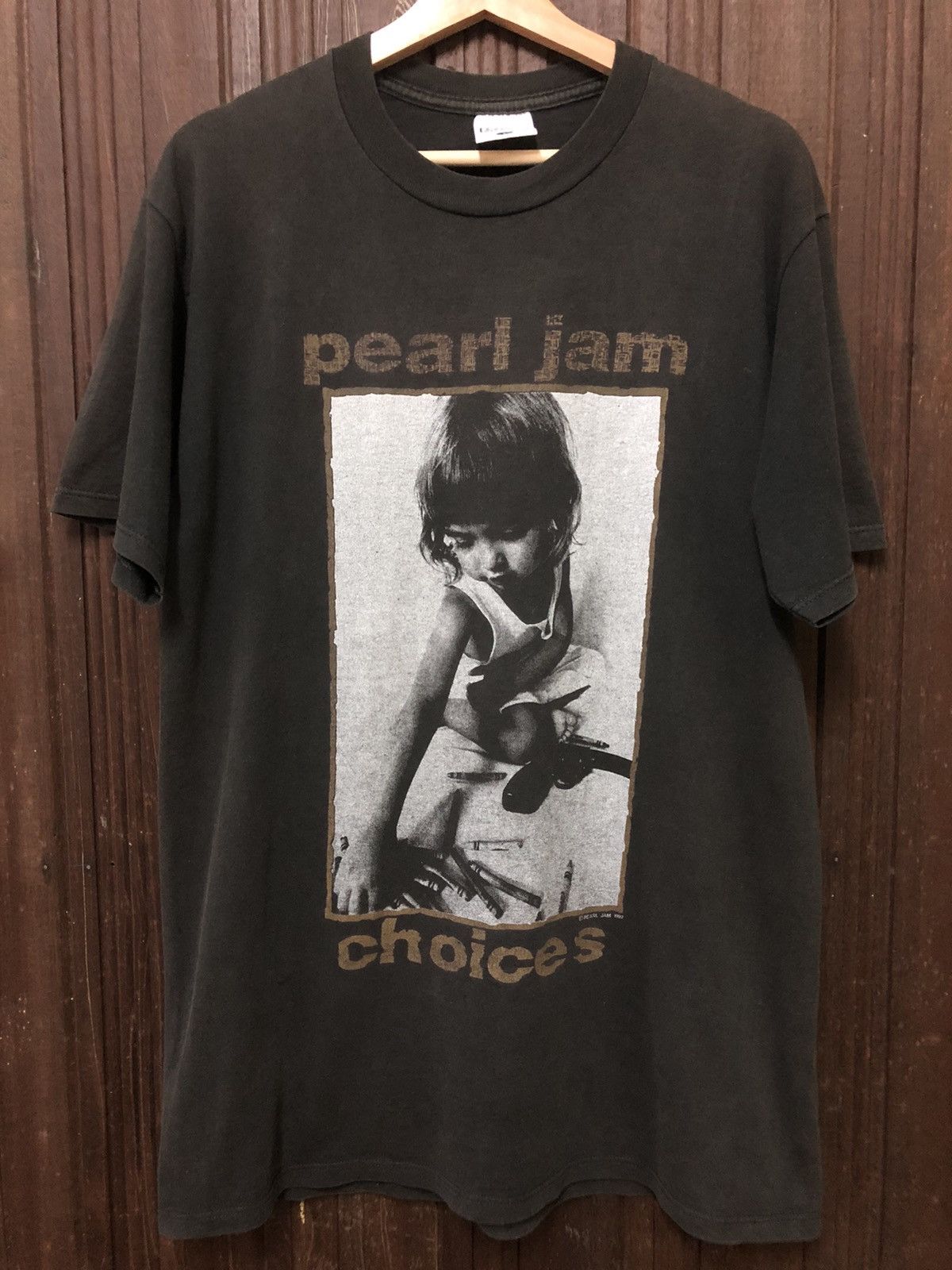 Vintage Vintage 90s Pearl Jam Choices Crayon 1992 T Shirt | Grailed