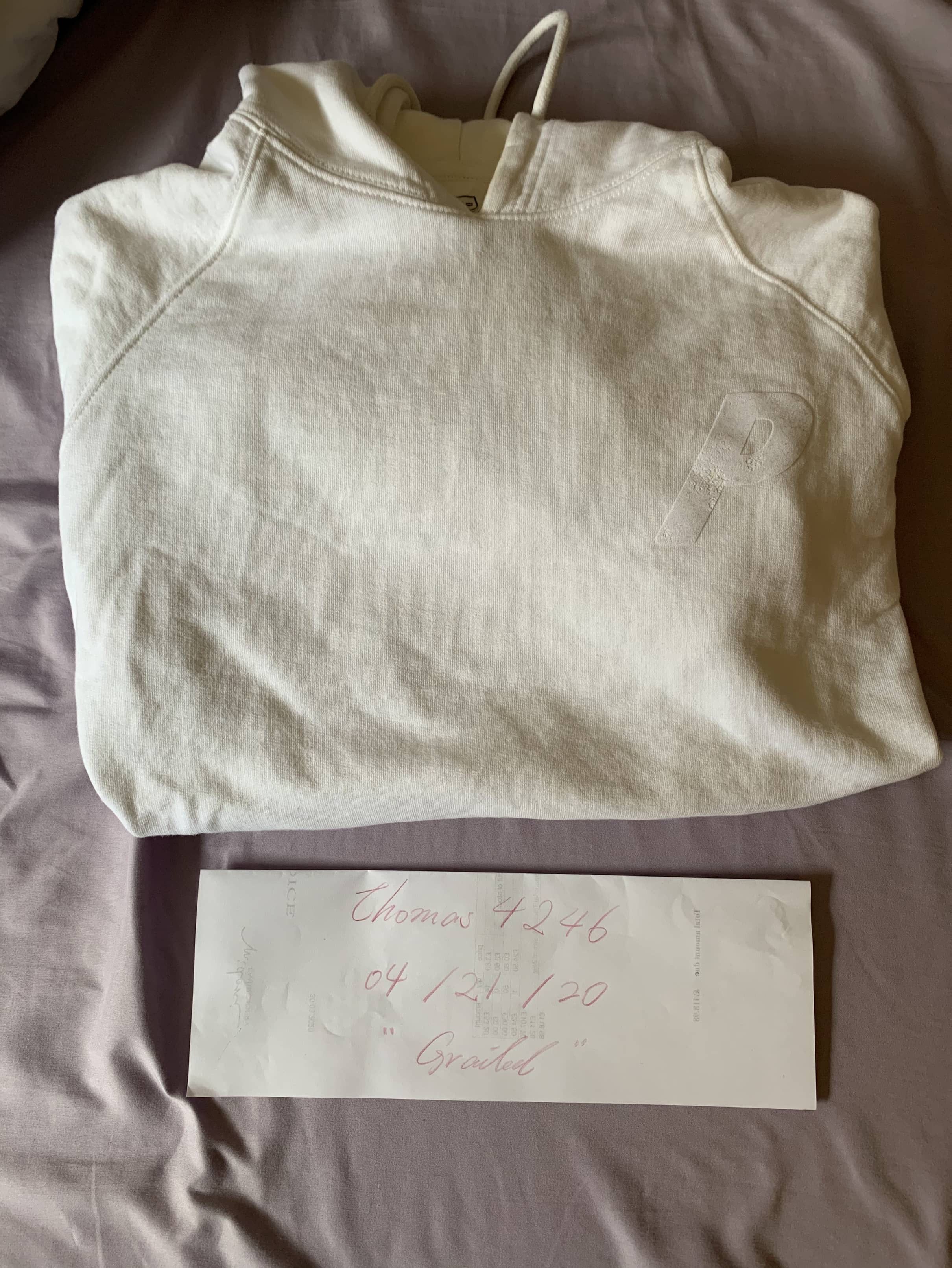 Palace Flocka Hoodie White