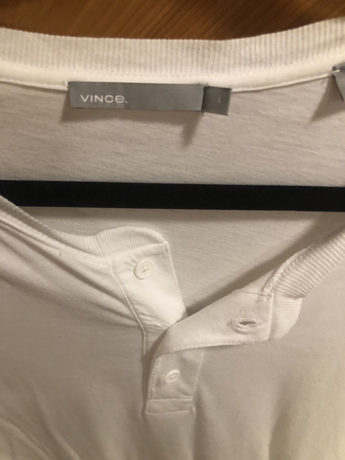 Vince White Vince Henley Size US L / EU 52-54 / 3 - 3 Thumbnail