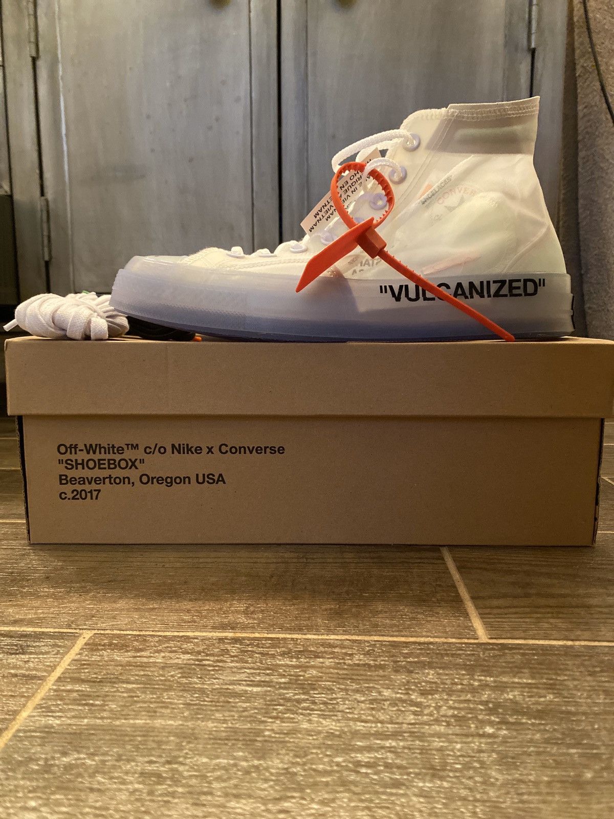 Converse Off White Vulcanized Hi Top Sample Grailed