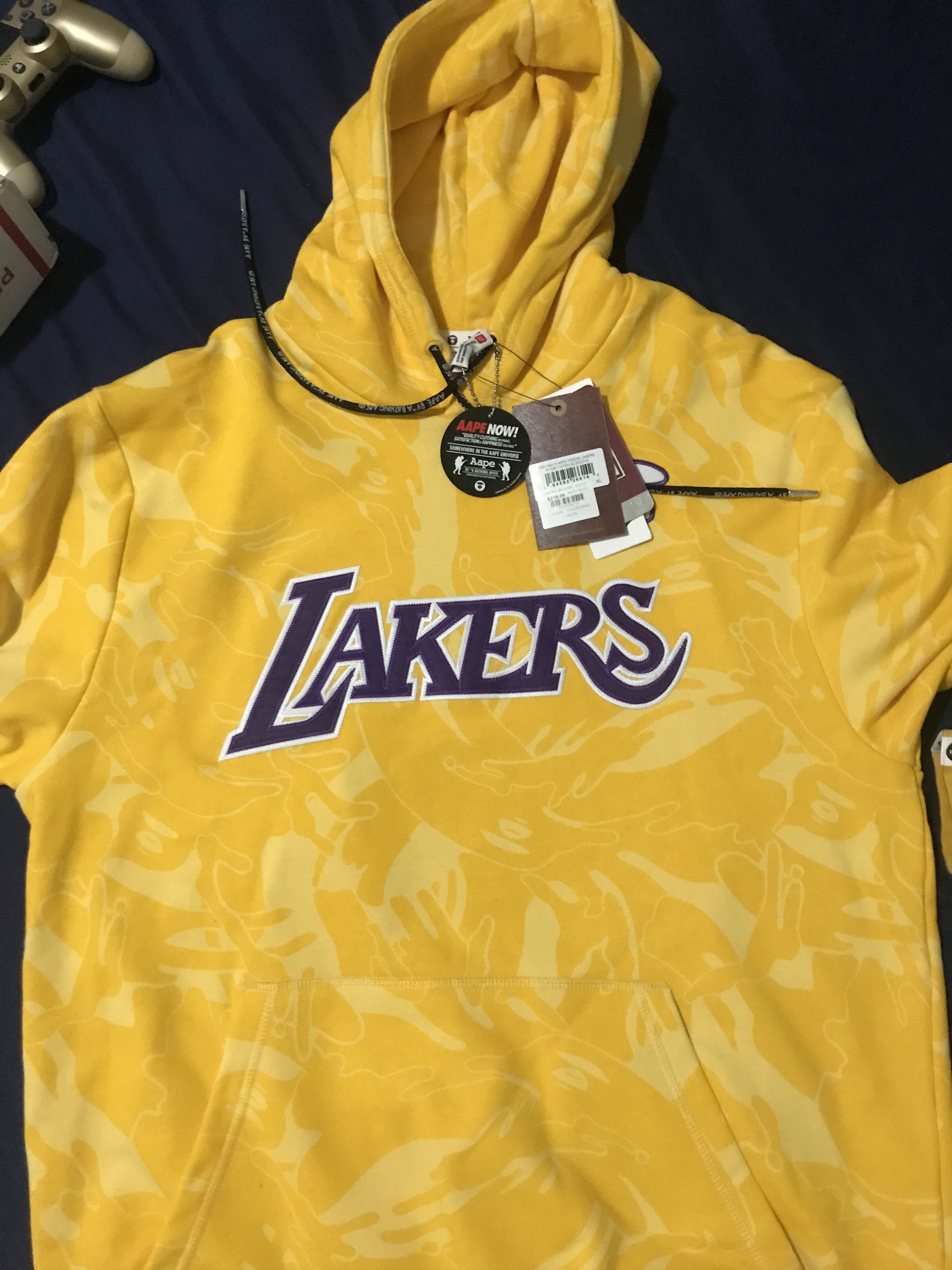 Bape best sale lakers hoodie