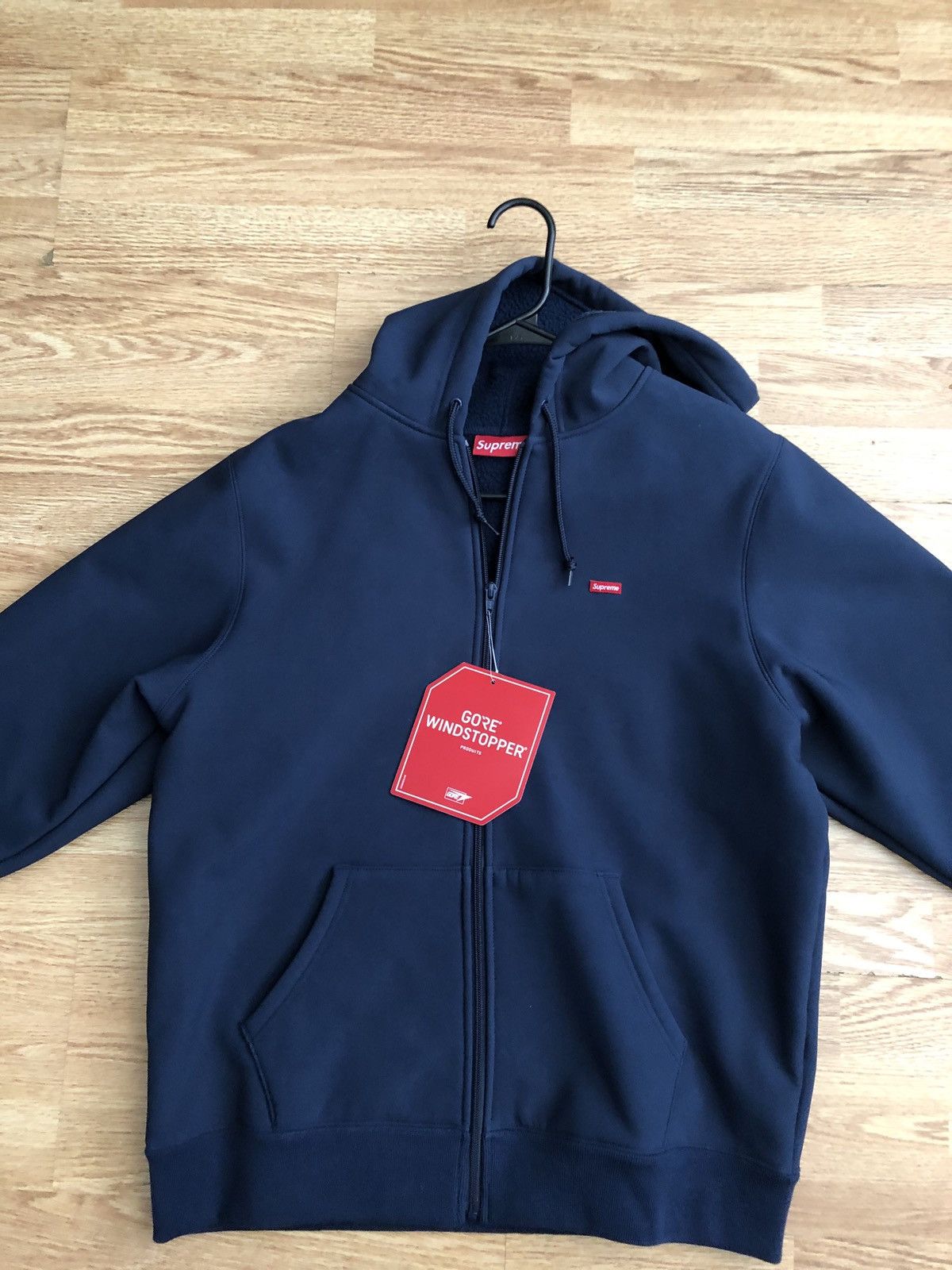 Supreme WINDSTOPPER Zip Up Hooded Navy