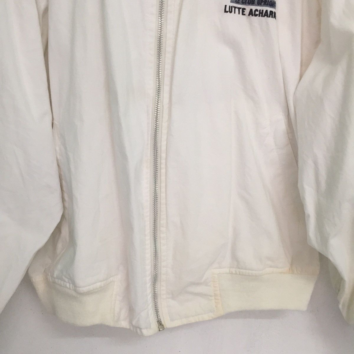 Japanese Brand Upright Champion Sans Rival White Outerwear Jacket Size US L / EU 52-54 / 3 - 3 Thumbnail