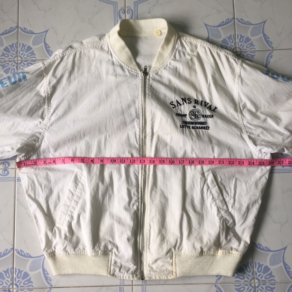 Japanese Brand Upright Champion Sans Rival White Outerwear Jacket Size US L / EU 52-54 / 3 - 22 Thumbnail