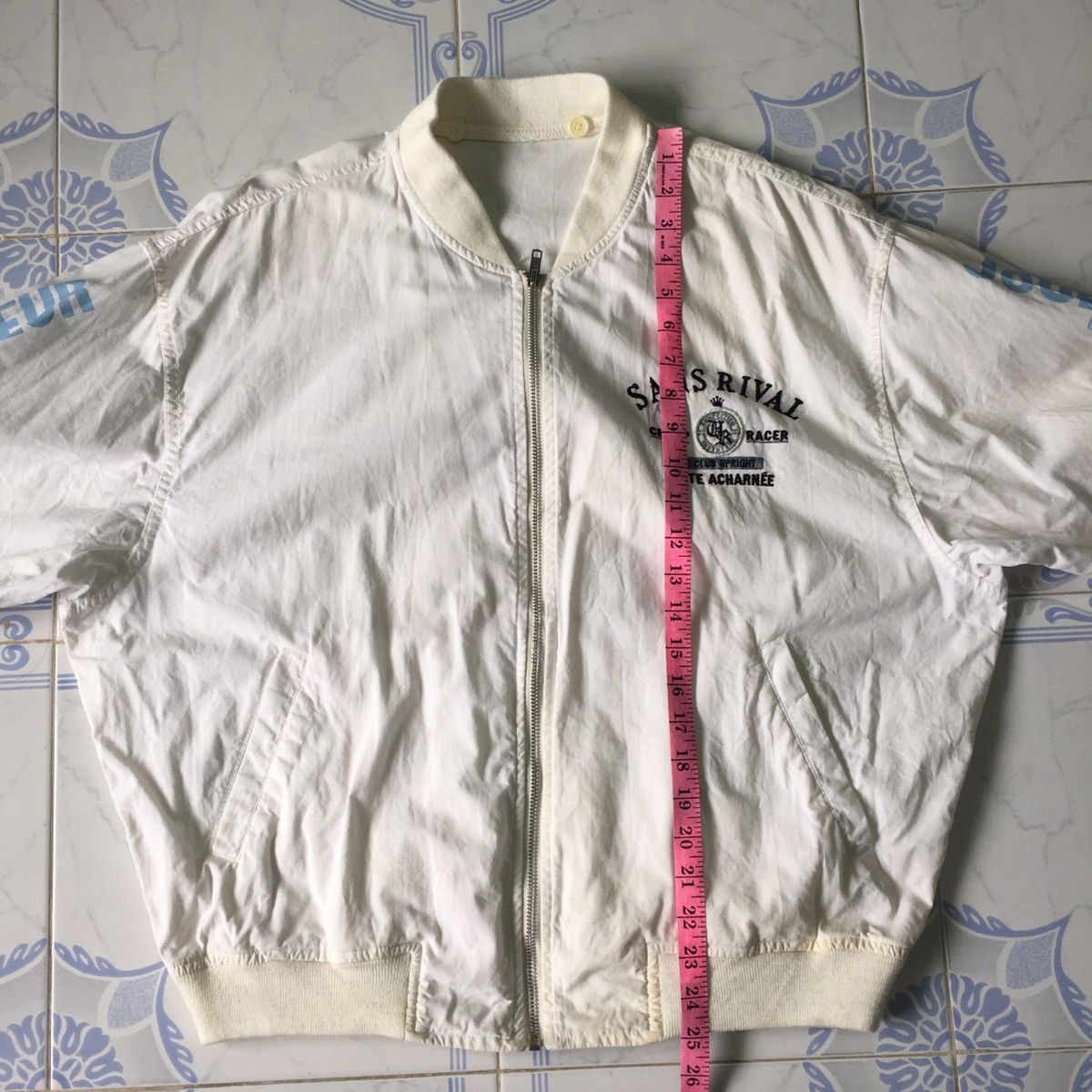 Japanese Brand Upright Champion Sans Rival White Outerwear Jacket Size US L / EU 52-54 / 3 - 23 Thumbnail